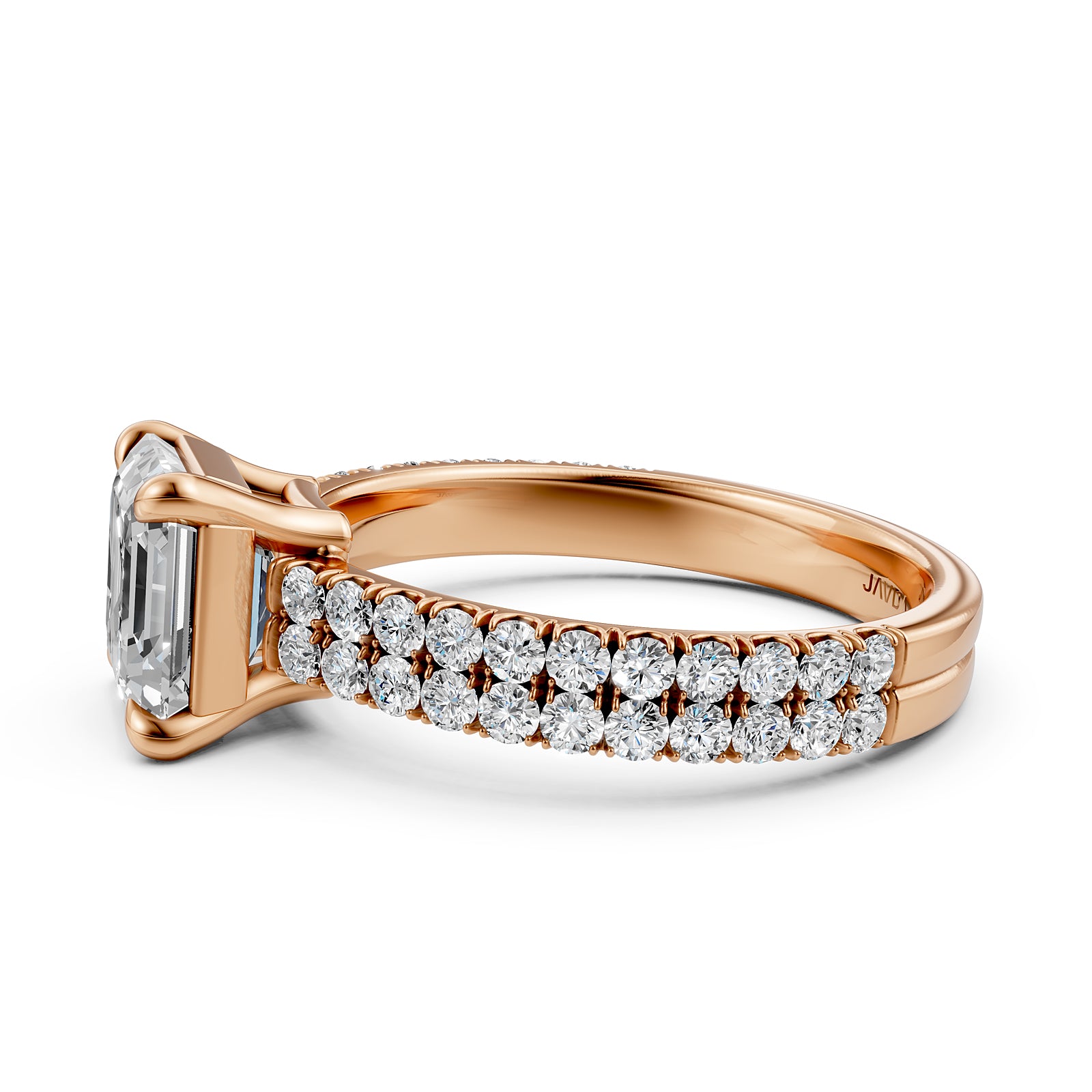 U Shape Prong Setting Lab Grown Diamond Engagement Ring IGI Certified 1.75 Ctw.