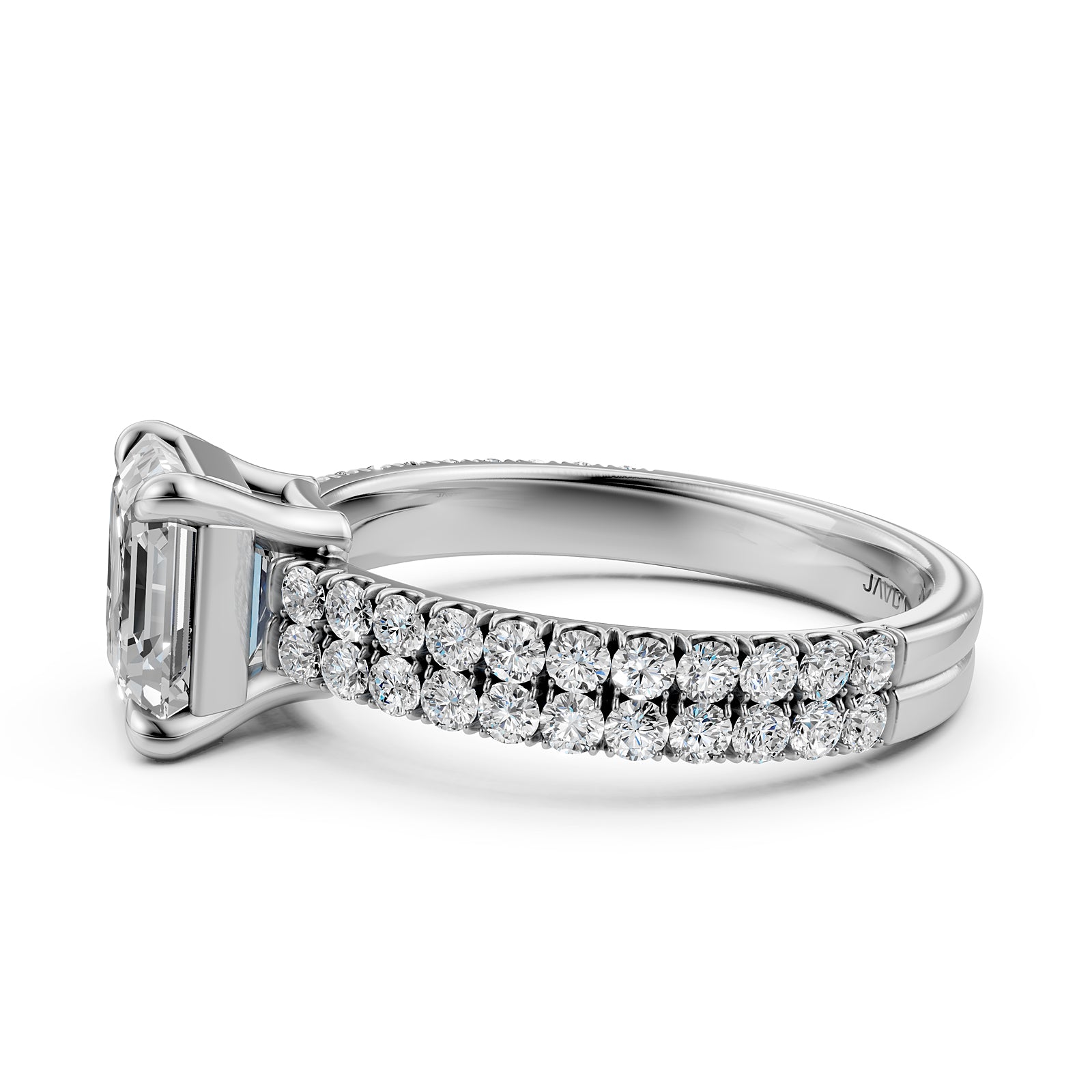 U Shape Prong Setting Lab Grown Diamond Engagement Ring IGI Certified 1.75 Ctw.