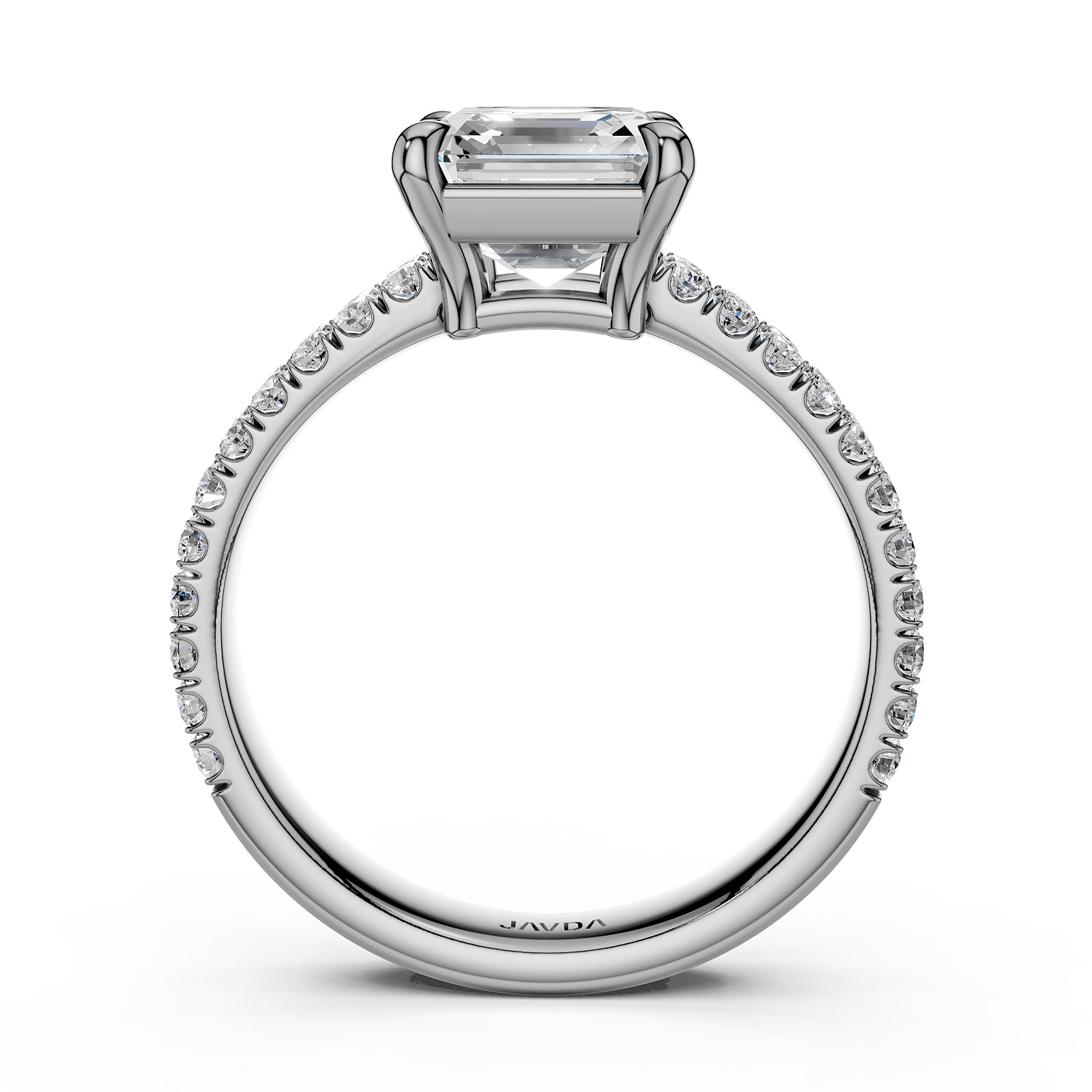 U Shape Prong Setting Lab Grown Diamond Engagement Ring IGI Certified 1.75 Ctw.