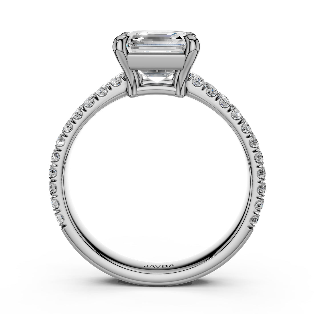 U Shape Prong Setting Lab Grown Diamond Engagement Ring IGI Certified 1.75 Ctw.