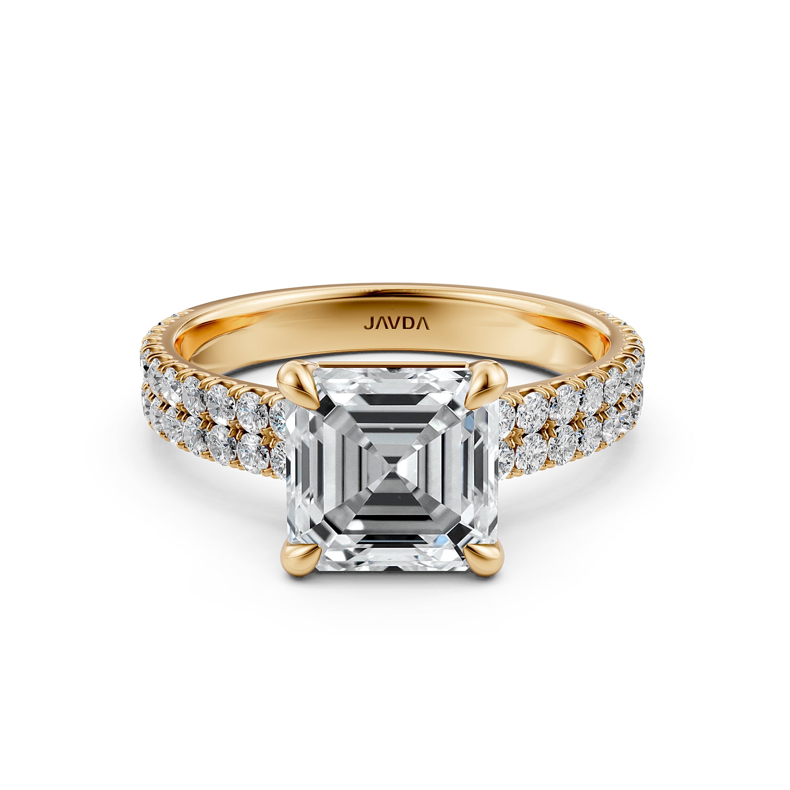 U Shape Prong Setting Lab Grown Diamond Engagement Ring IGI Certified 1.75 Ctw.