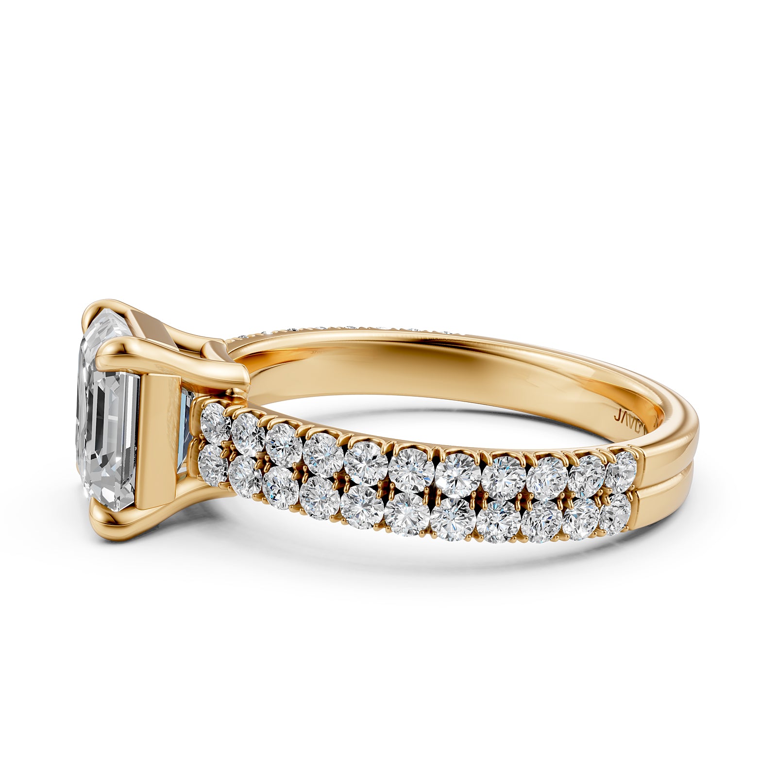 U Shape Prong Setting Lab Grown Diamond Engagement Ring IGI Certified 1.75 Ctw.