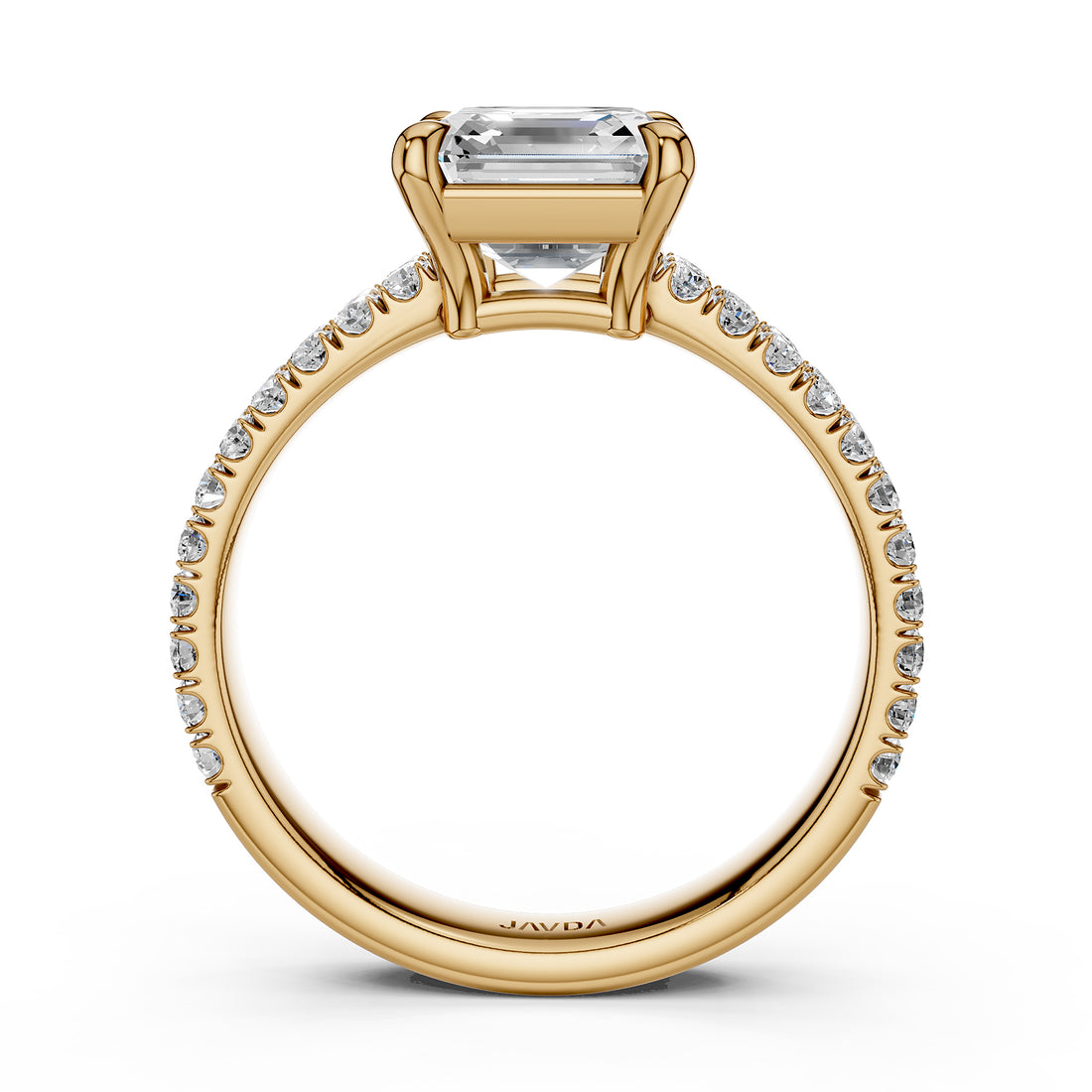 U Shape Prong Setting Lab Grown Diamond Engagement Ring IGI Certified 1.75 Ctw.