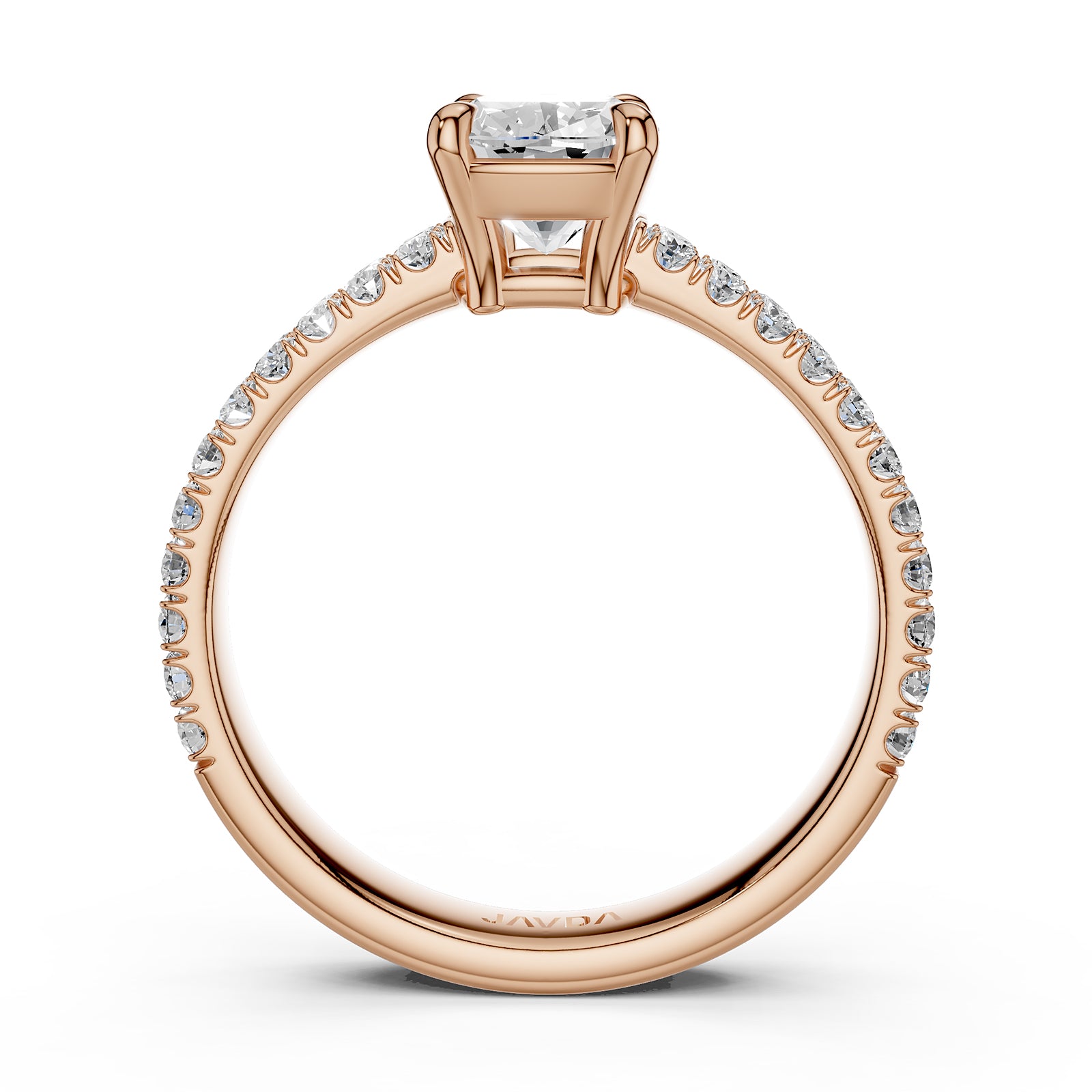 U Shape Prong Setting Lab Grown Diamond Engagement Ring IGI Certified 1.75 Ctw.