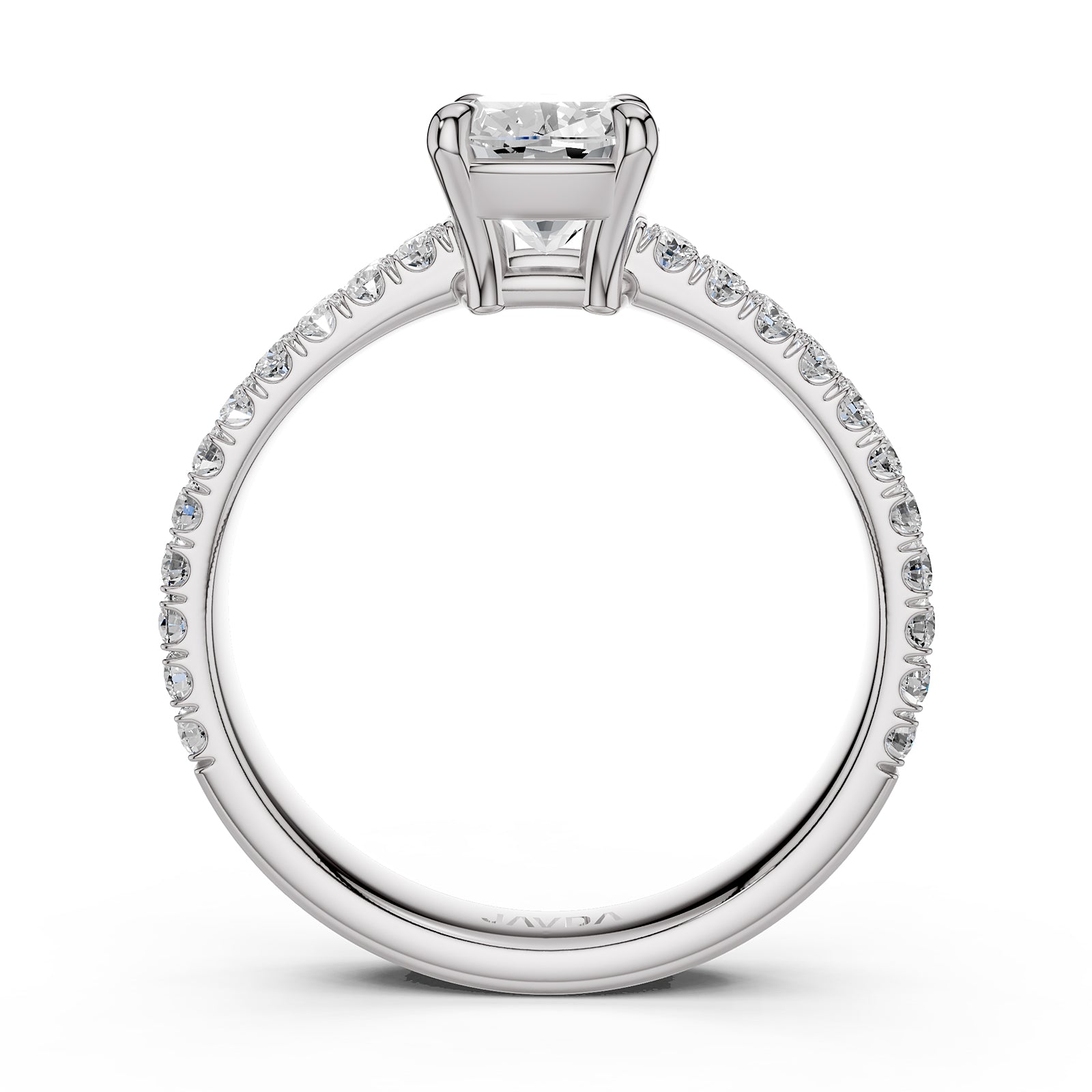 U Shape Prong Setting Lab Grown Diamond Engagement Ring IGI Certified 1.75 Ctw.