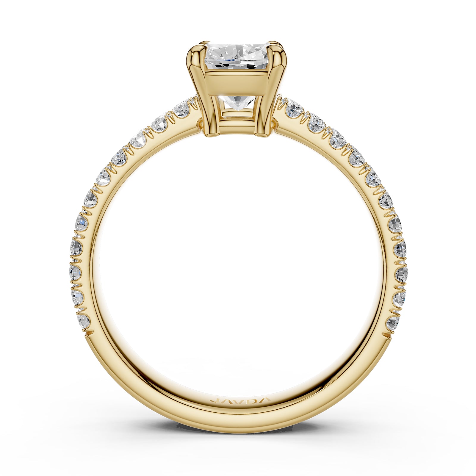 U Shape Prong Setting Lab Grown Diamond Engagement Ring IGI Certified 1.75 Ctw.