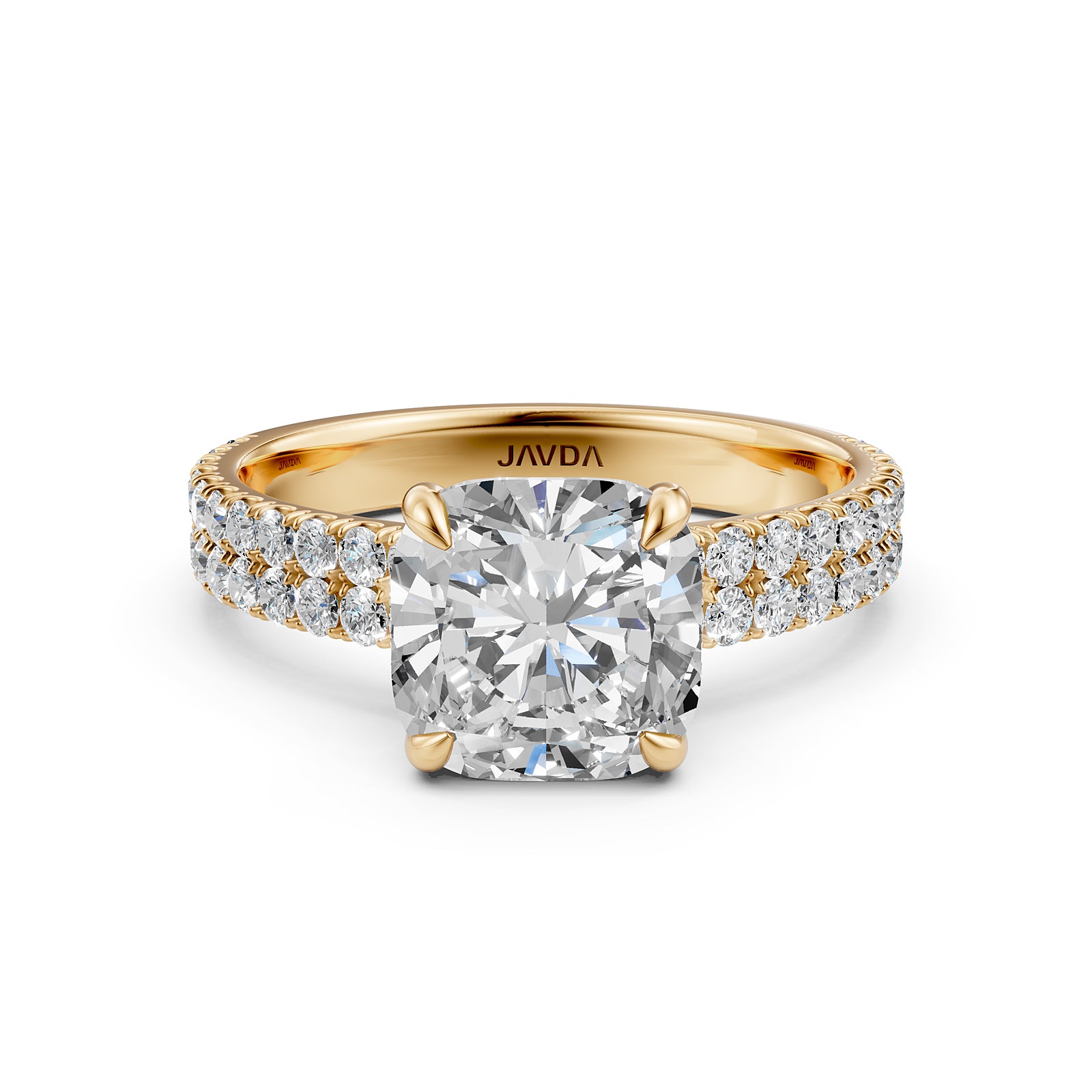 U Shape Prong Setting Lab Grown Diamond Engagement Ring IGI Certified 1.75 Ctw.