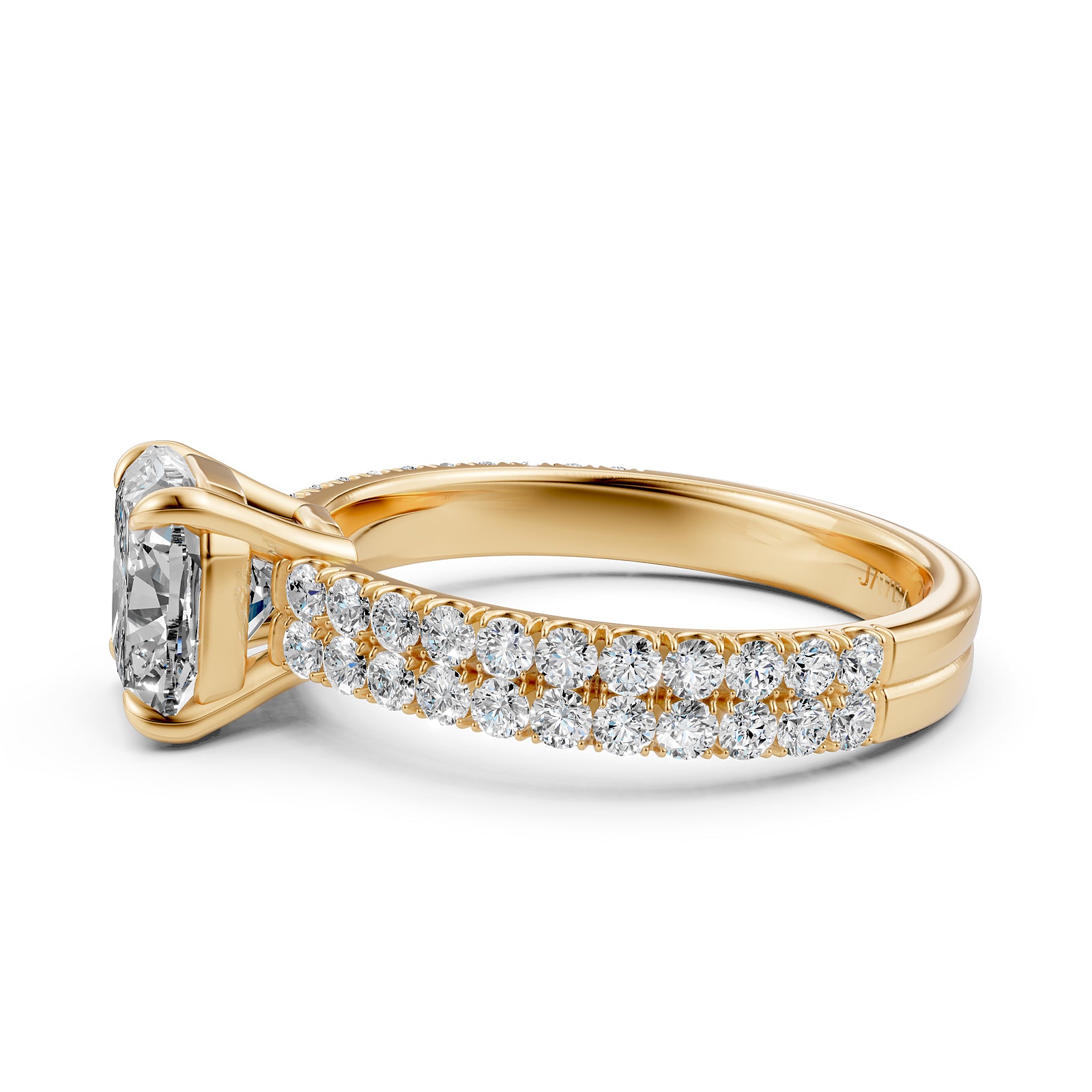 U Shape Prong Setting Lab Grown Diamond Engagement Ring IGI Certified 1.75 Ctw.