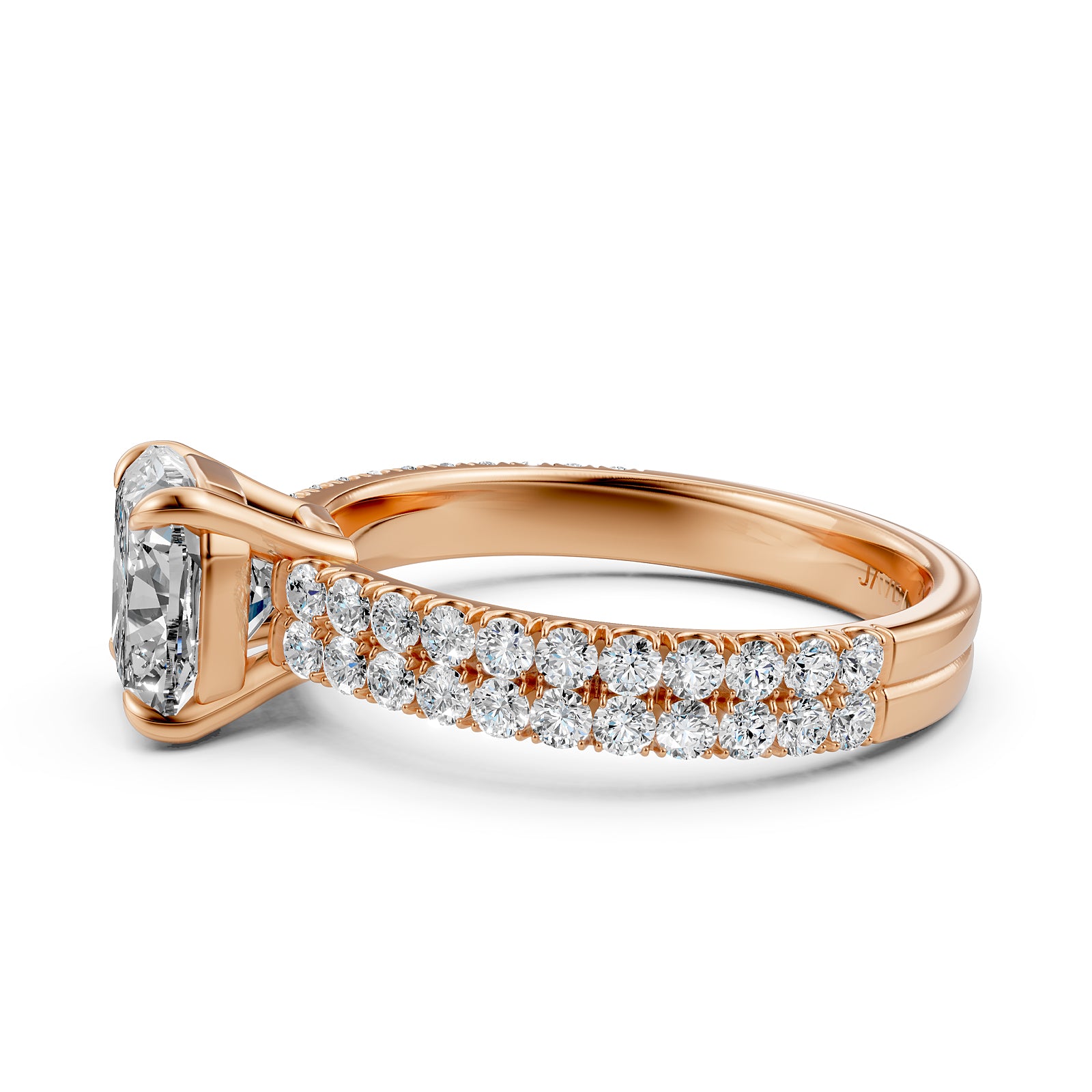 U Shape Prong Setting Lab Grown Diamond Engagement Ring IGI Certified 1.75 Ctw.