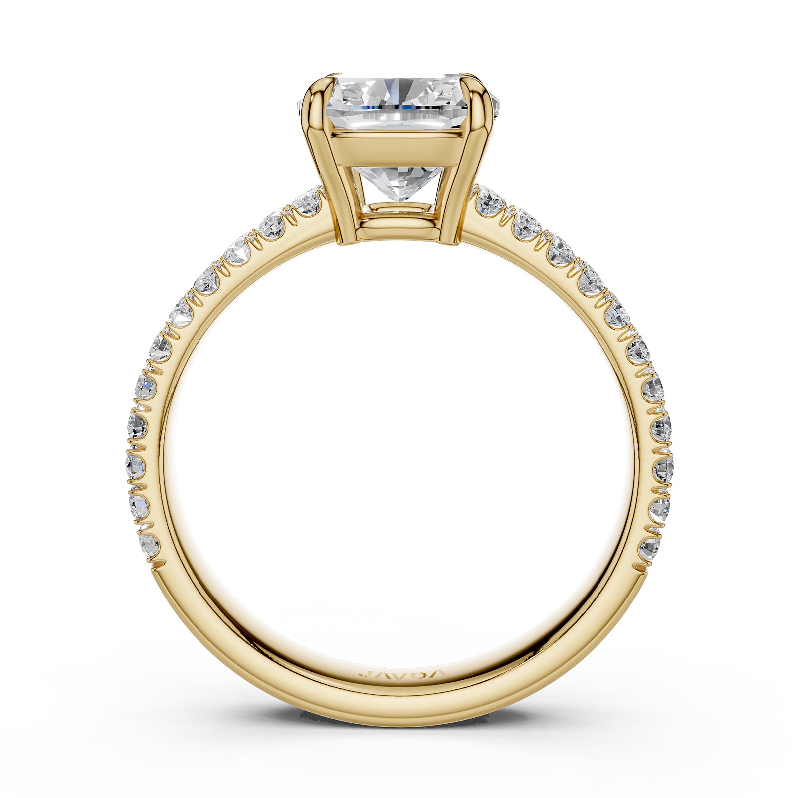 U Shape Prong Setting Lab Grown Diamond Engagement Ring IGI Certified 1.75 Ctw.