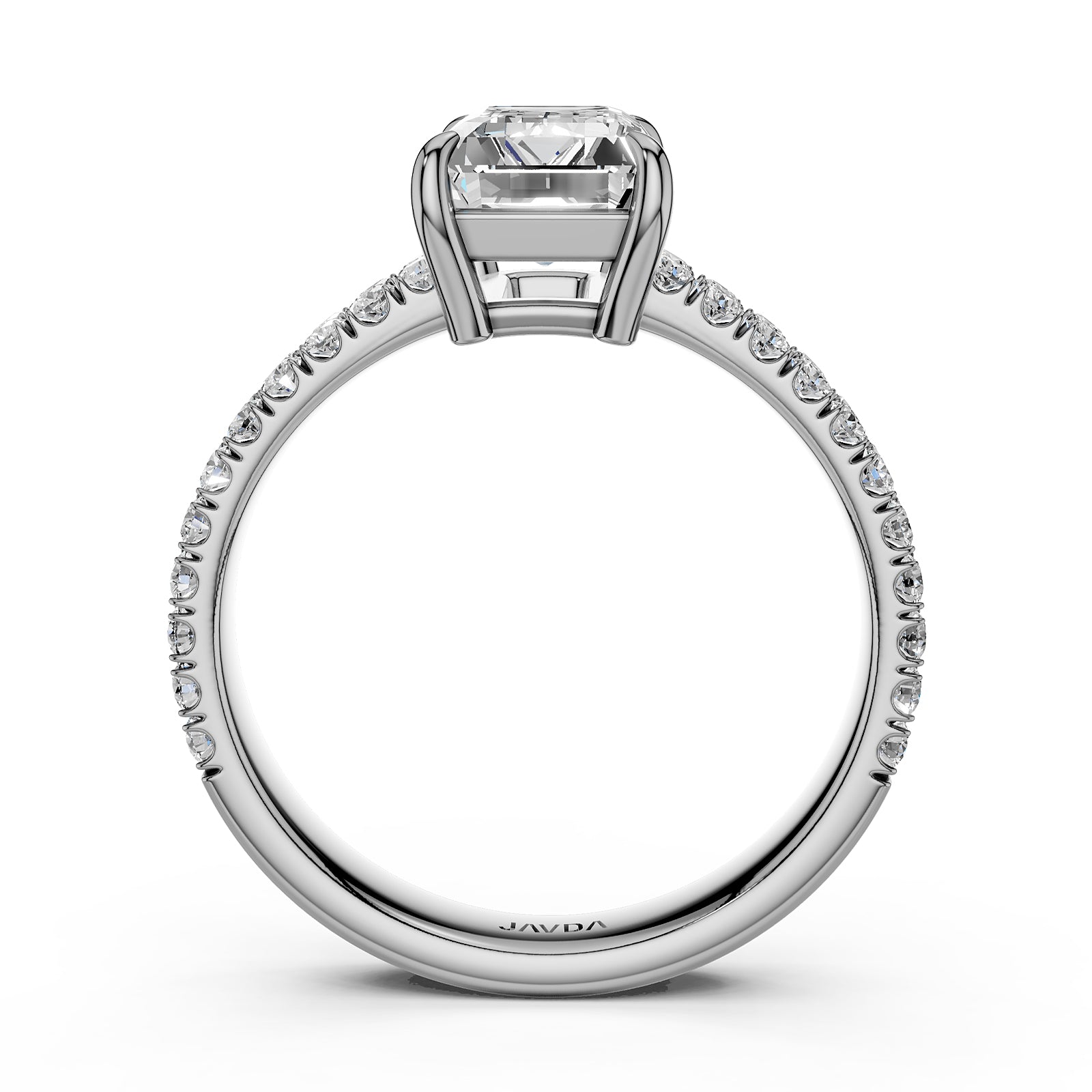 U Shape Prong Setting Lab Grown Diamond Engagement Ring IGI Certified 1.75 Ctw.