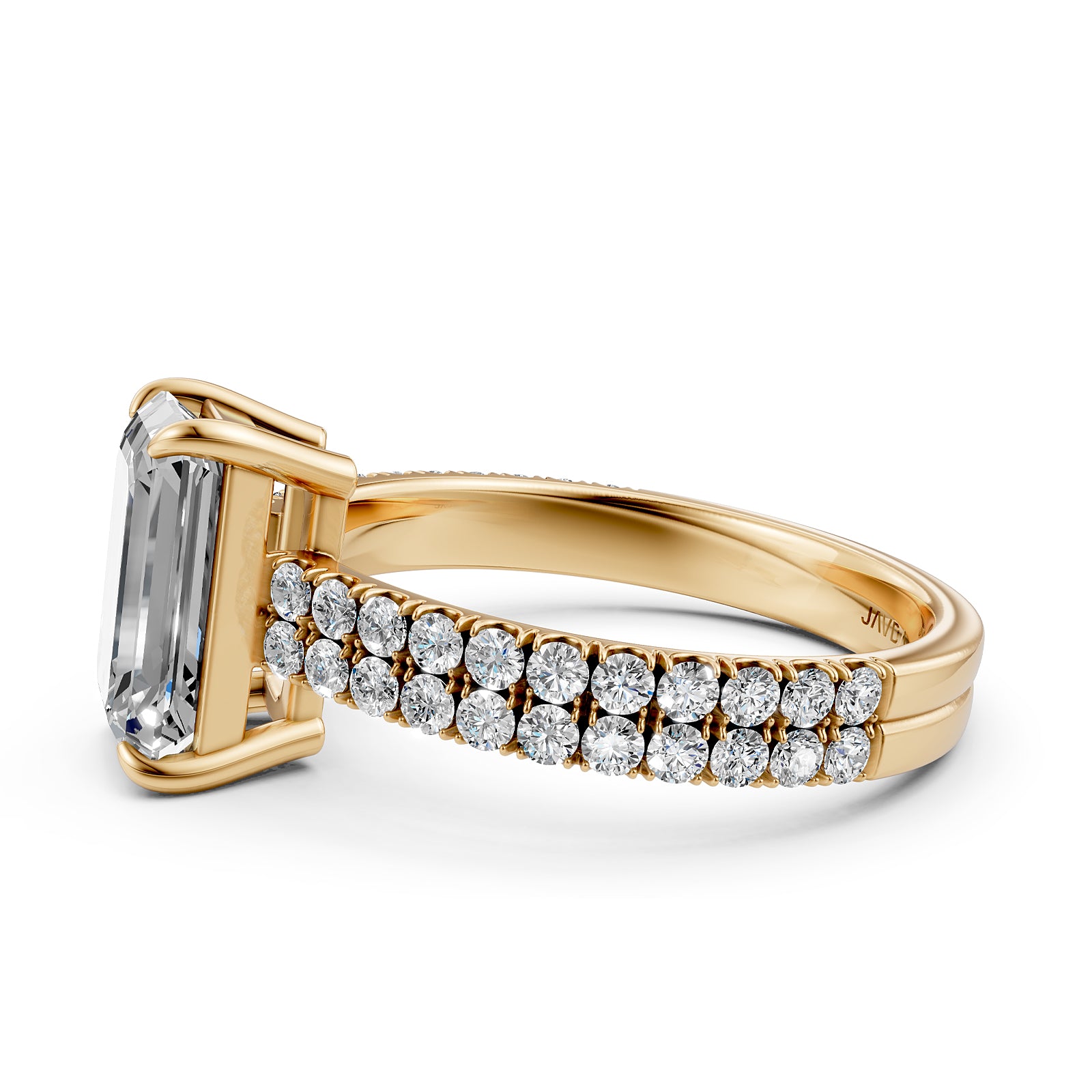 U Shape Prong Setting Lab Grown Diamond Engagement Ring IGI Certified 1.75 Ctw.