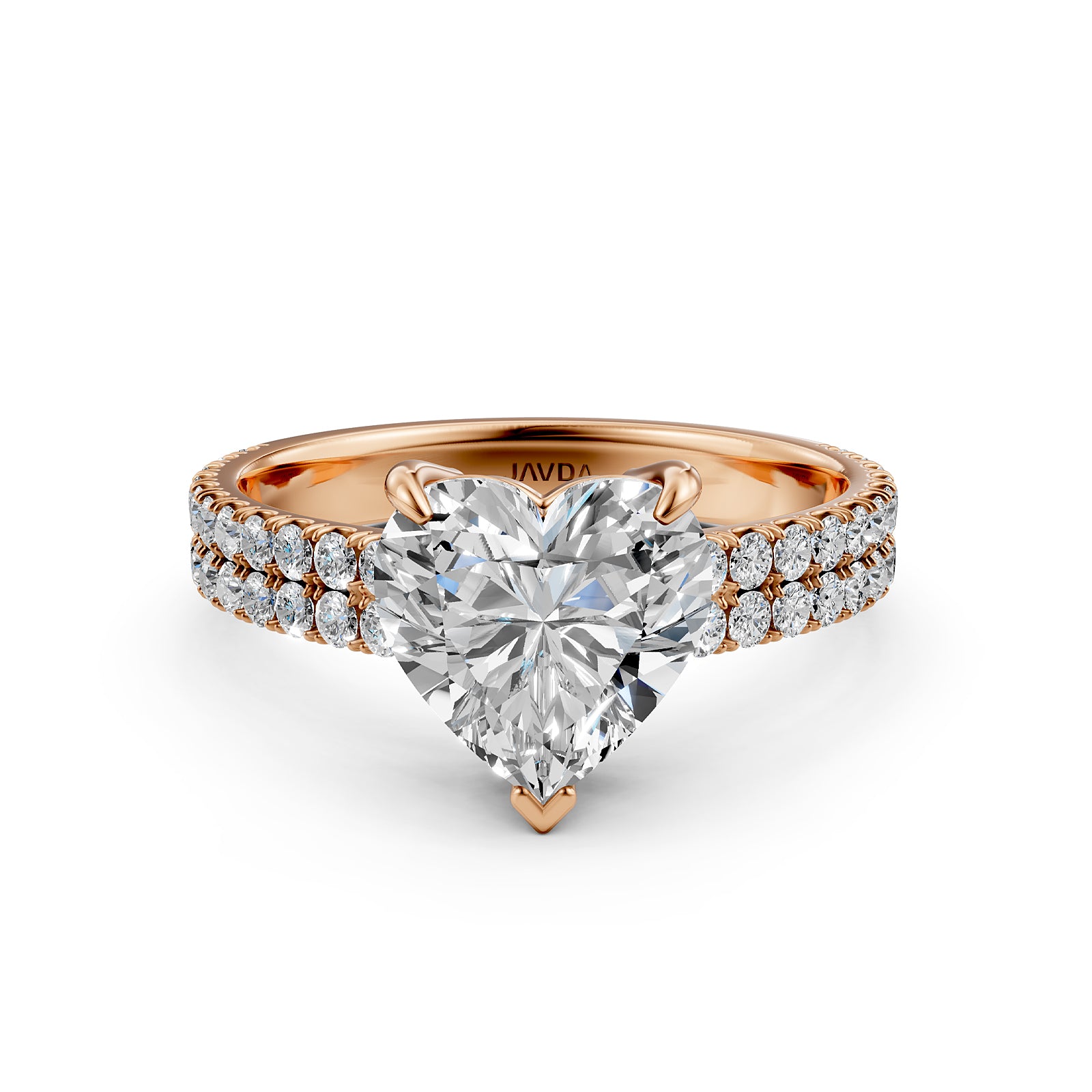 U Shape Prong Setting Lab Grown Diamond Engagement Ring IGI Certified 1.75 Ctw.