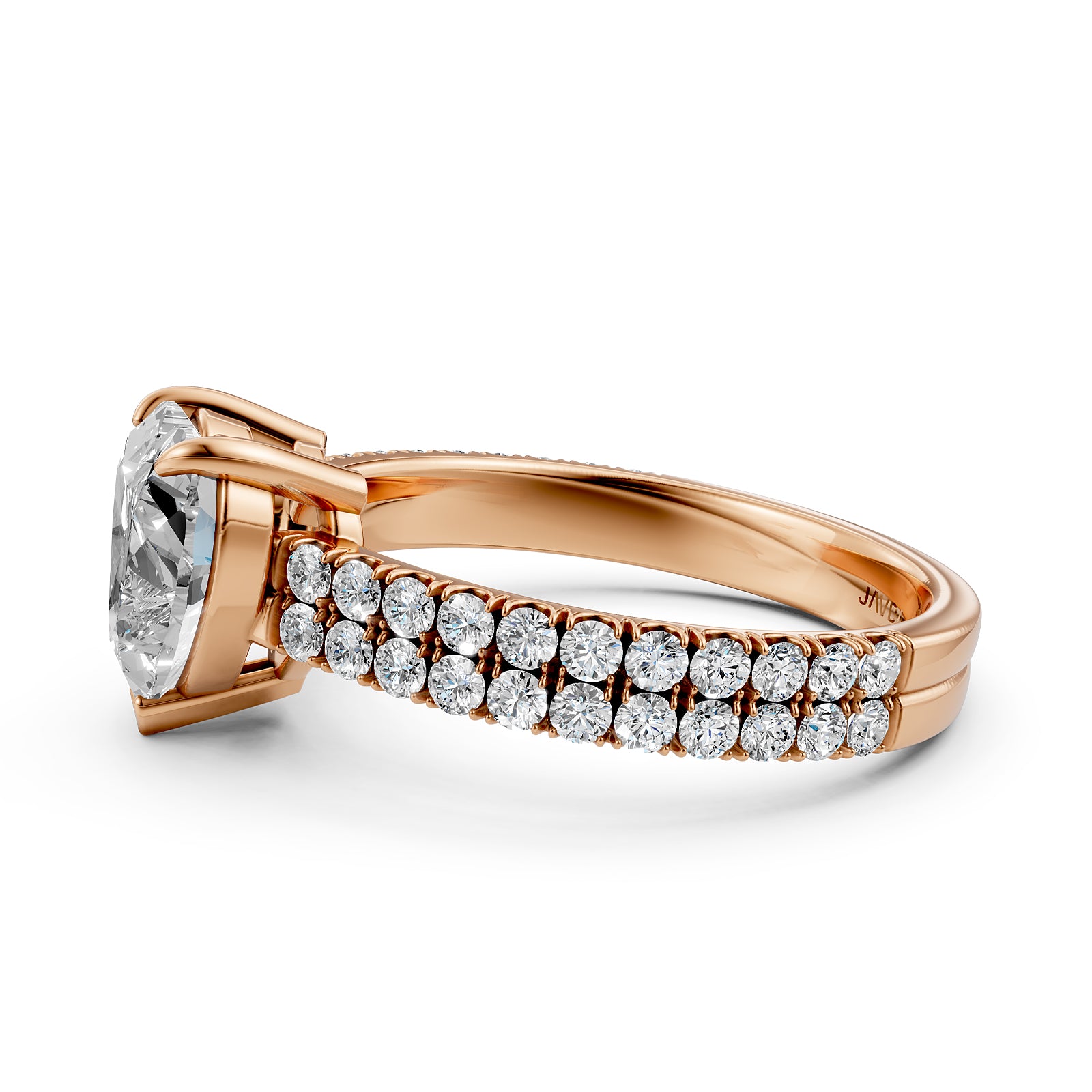 U Shape Prong Setting Lab Grown Diamond Engagement Ring IGI Certified 1.75 Ctw.