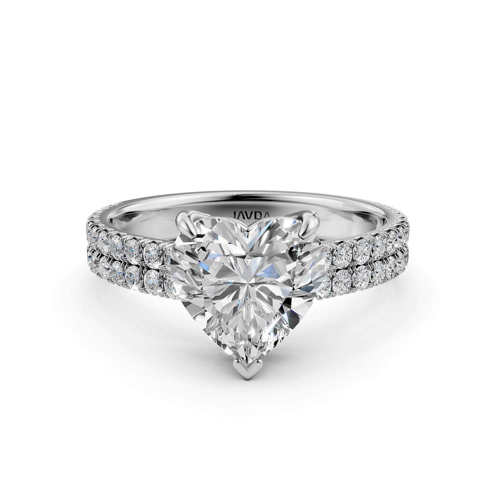 U Shape Prong Setting Lab Grown Diamond Engagement Ring IGI Certified 1.75 Ctw.