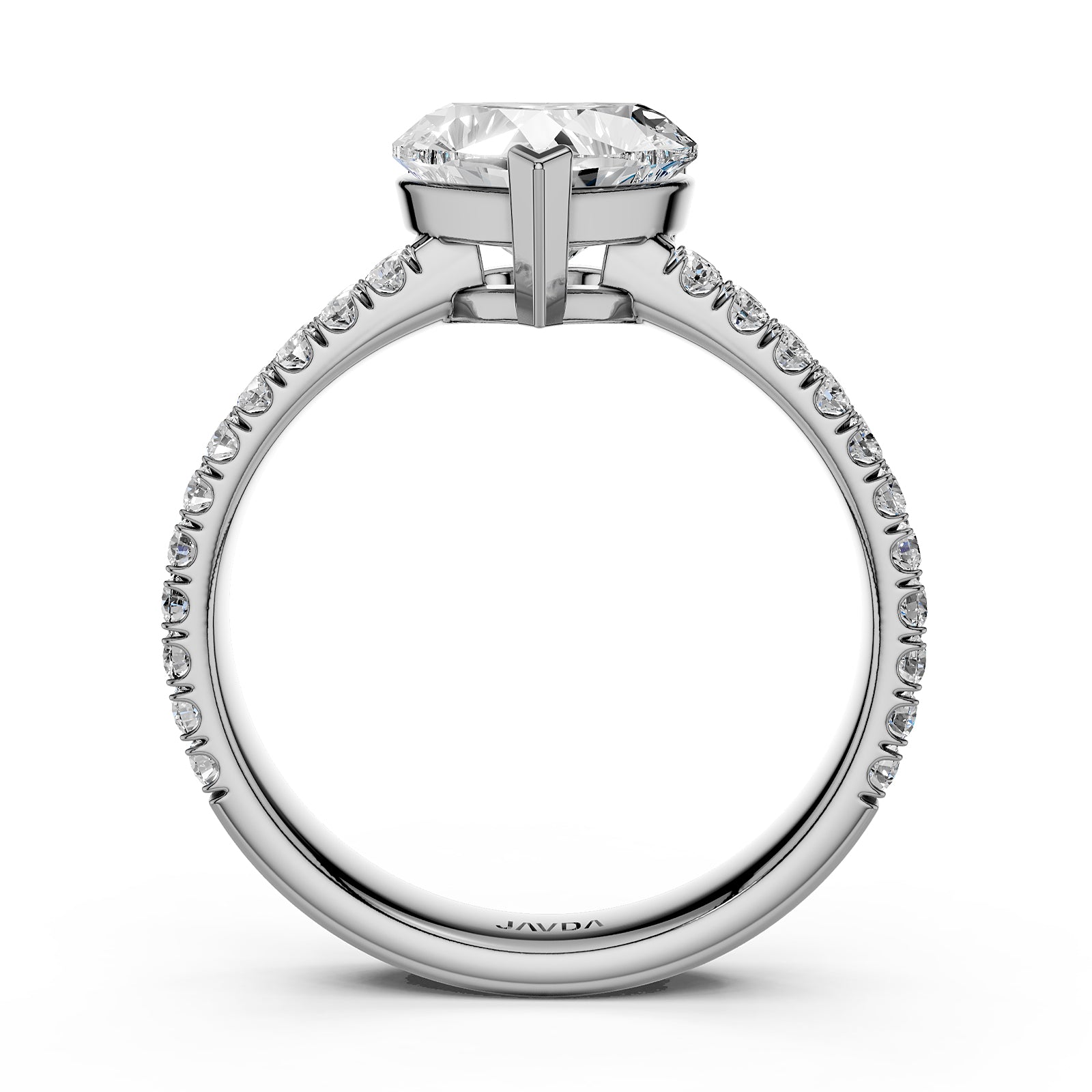 U Shape Prong Setting Lab Grown Diamond Engagement Ring IGI Certified 1.75 Ctw.
