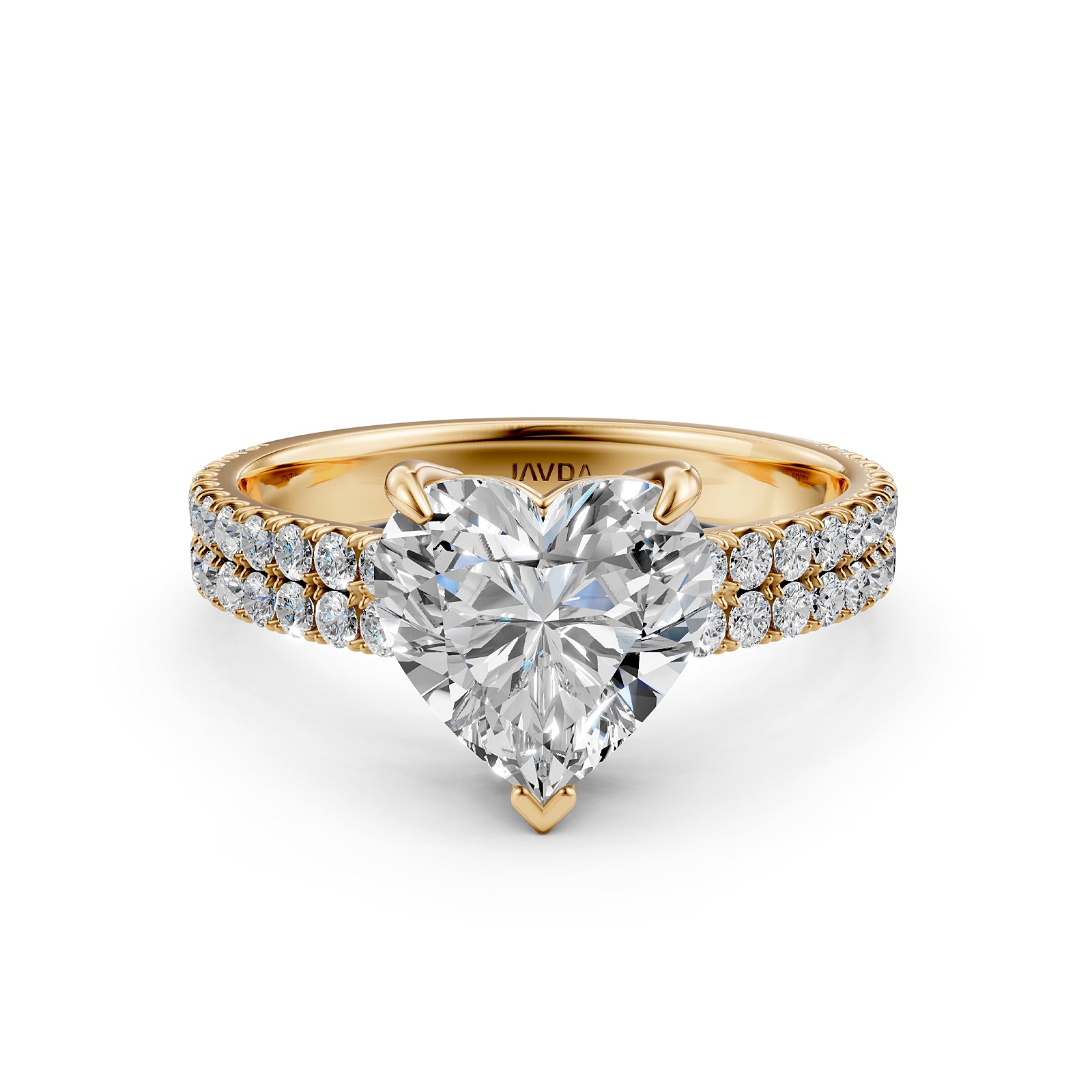 U Shape Prong Setting Lab Grown Diamond Engagement Ring IGI Certified 1.75 Ctw.