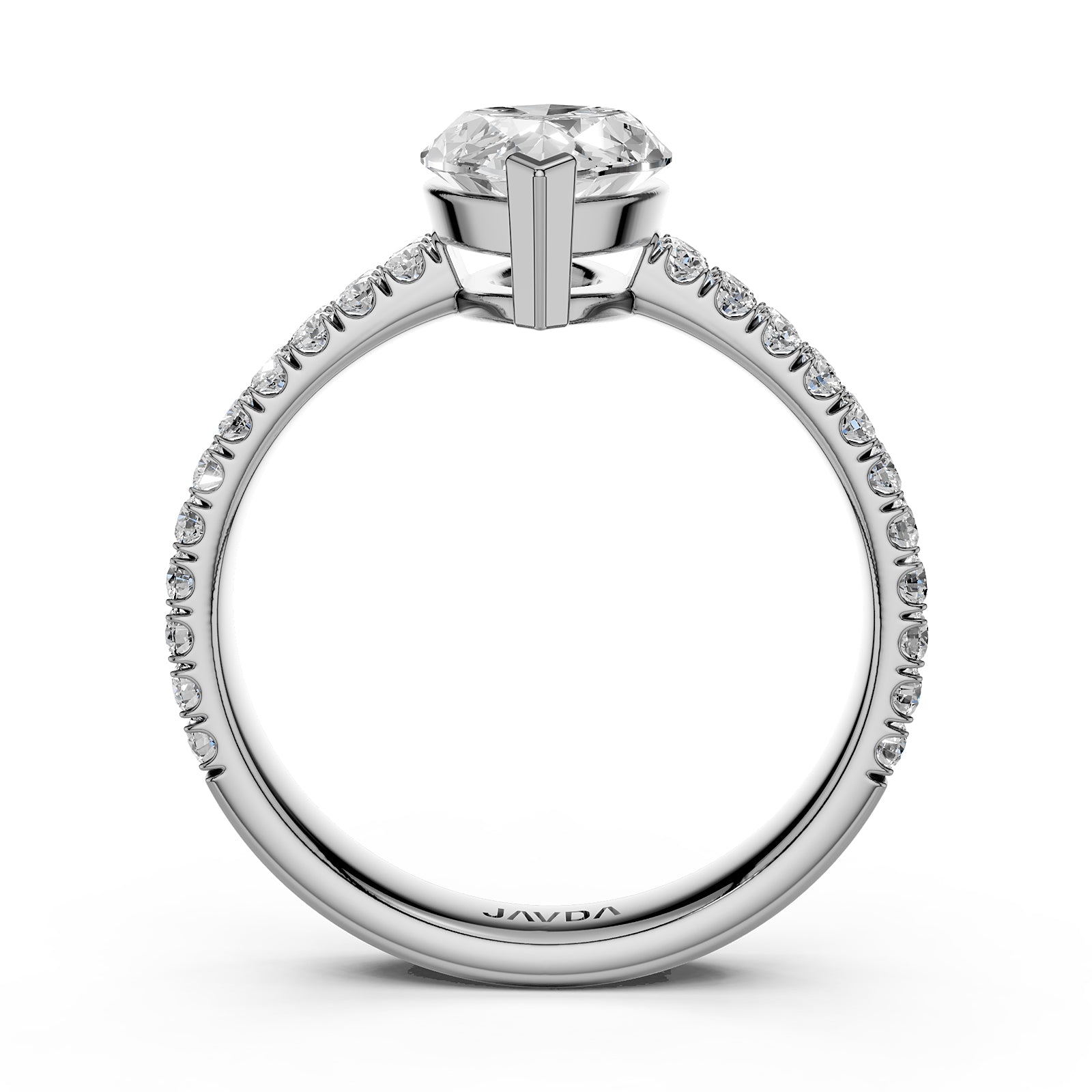 U Shape Prong Setting Lab Grown Diamond Engagement Ring IGI Certified 1.75 Ctw.