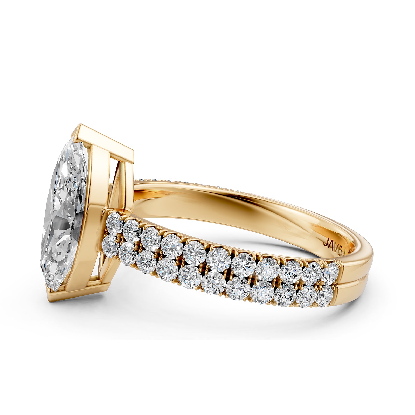 U Shape Prong Setting Lab Grown Diamond Engagement Ring IGI Certified 1.75 Ctw.