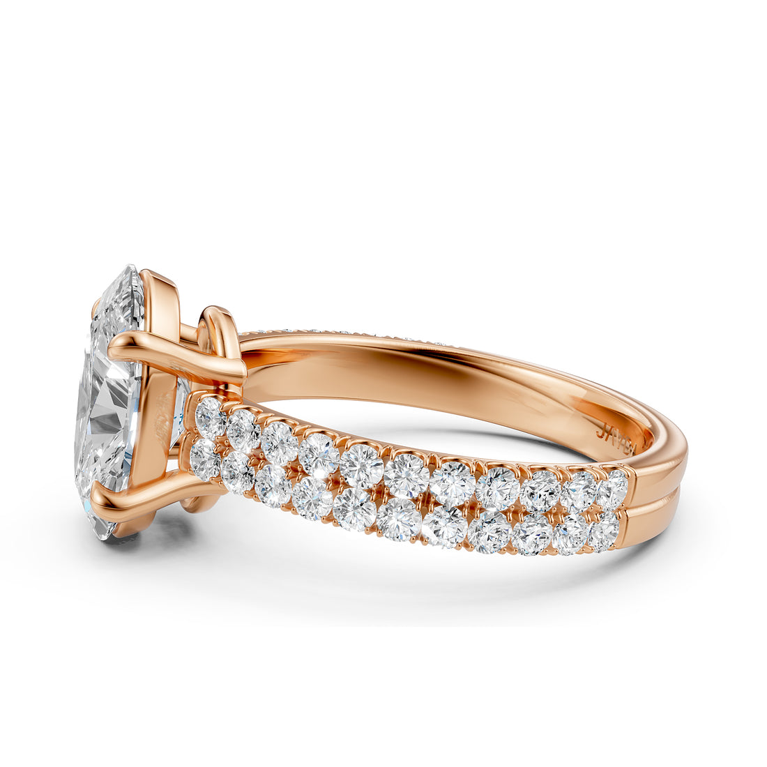 U Shape Prong Setting Lab Grown Diamond Engagement Ring IGI Certified 1.75 Ctw.