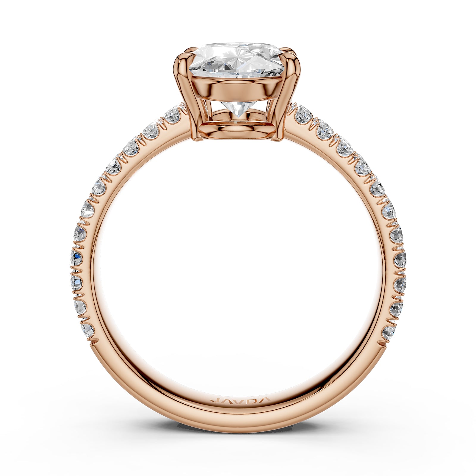 U Shape Prong Setting Lab Grown Diamond Engagement Ring IGI Certified 1.75 Ctw.