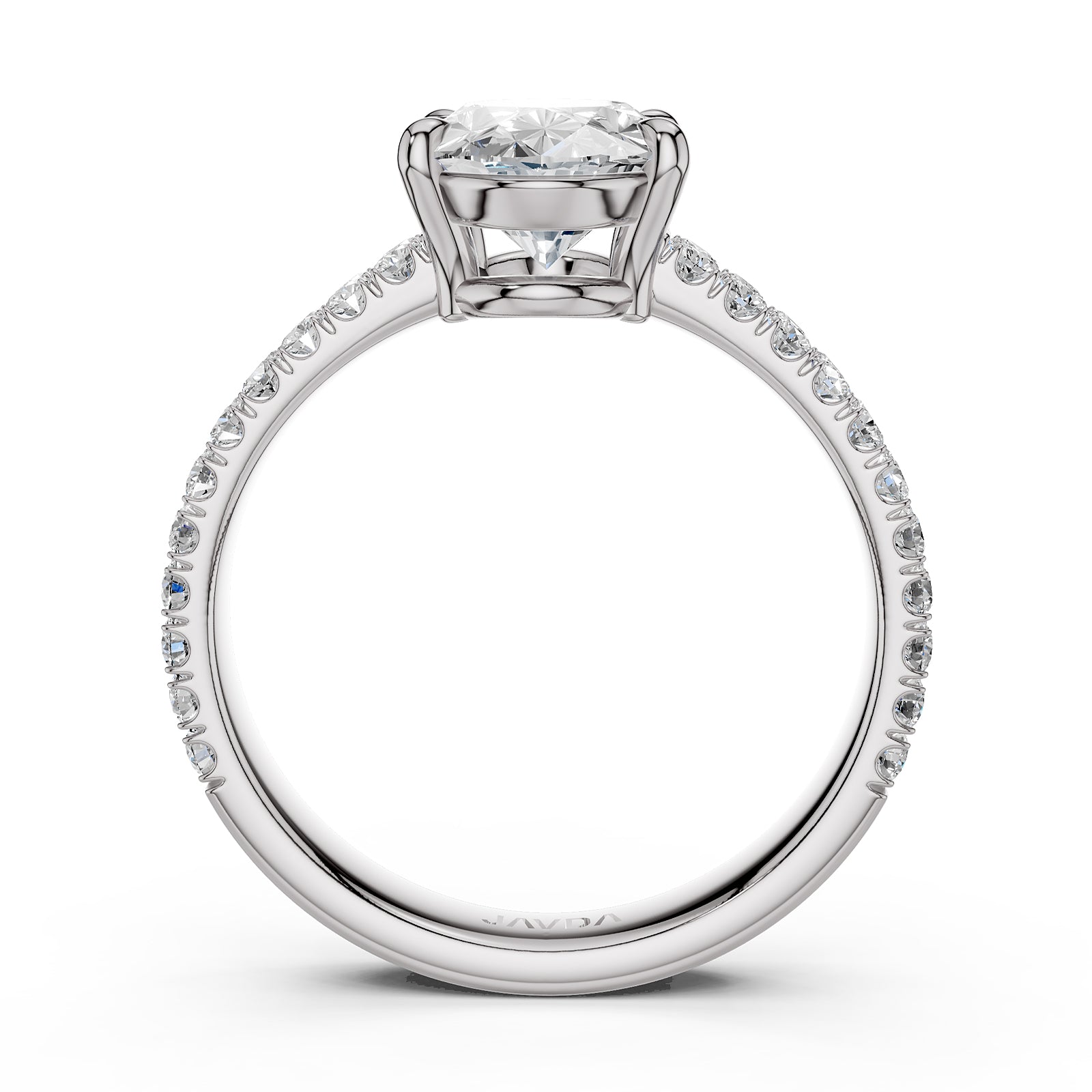 U Shape Prong Setting Lab Grown Diamond Engagement Ring IGI Certified 1.75 Ctw.