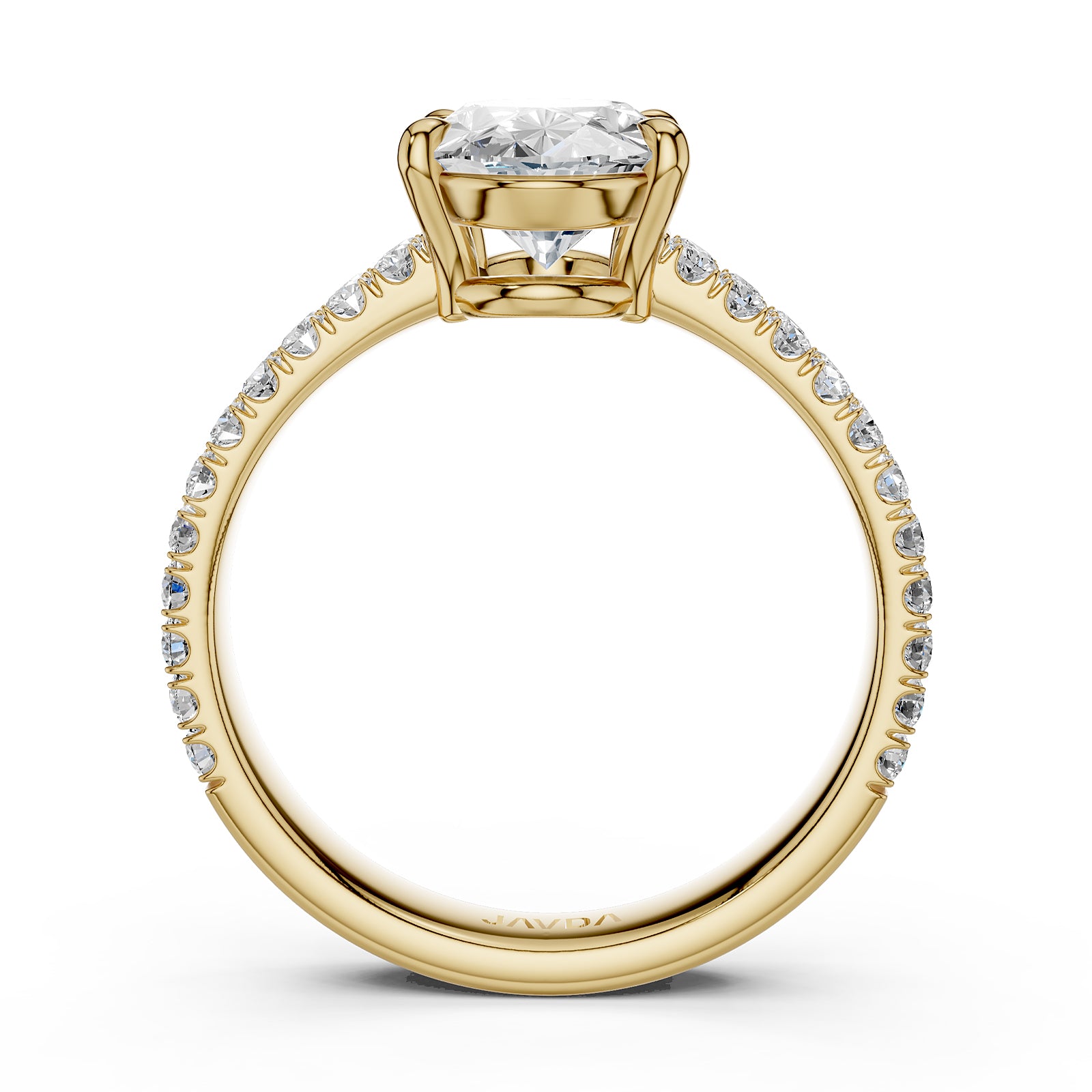 U Shape Prong Setting Lab Grown Diamond Engagement Ring IGI Certified 1.75 Ctw.