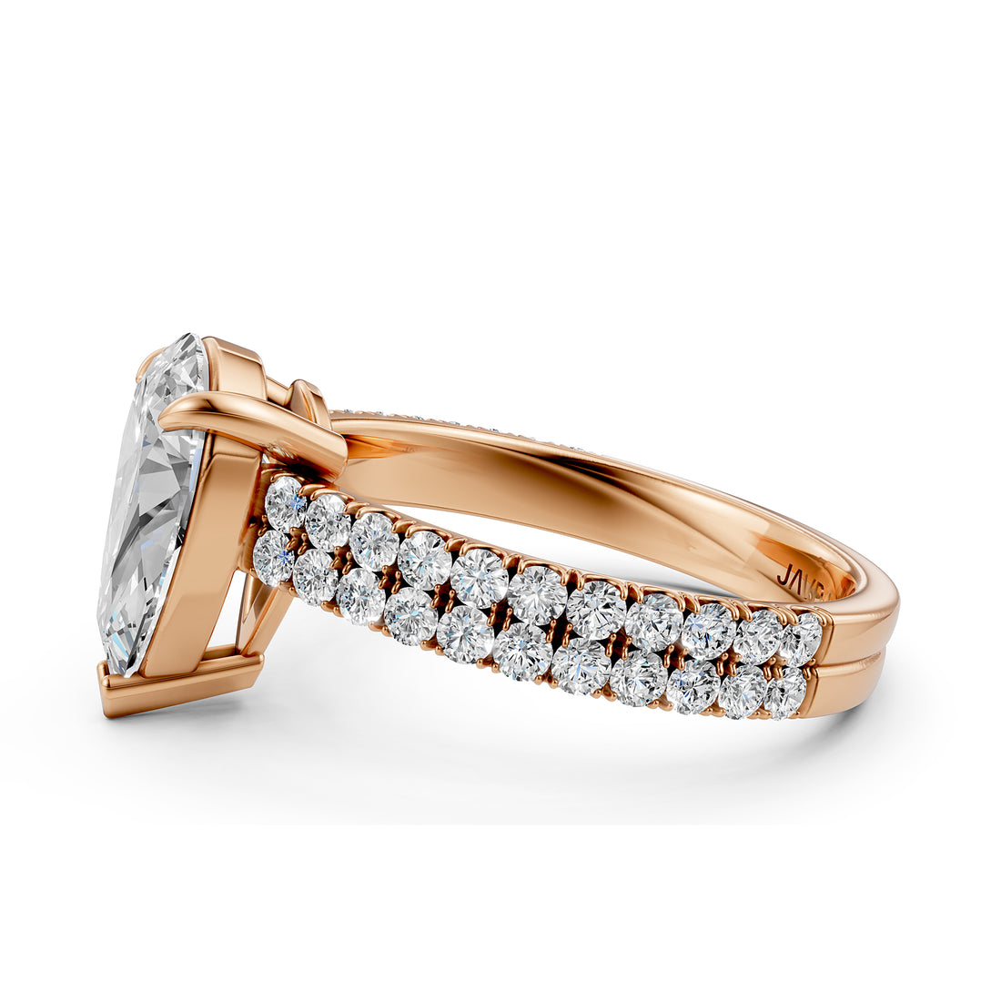 U Shape Prong Setting Lab Grown Diamond Engagement Ring IGI Certified 1.75 Ctw.