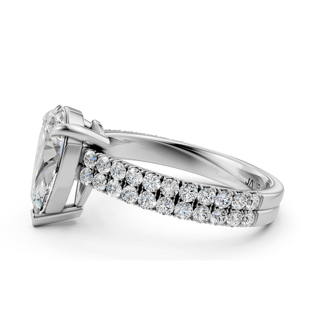 U Shape Prong Setting Lab Grown Diamond Engagement Ring IGI Certified 1.75 Ctw.