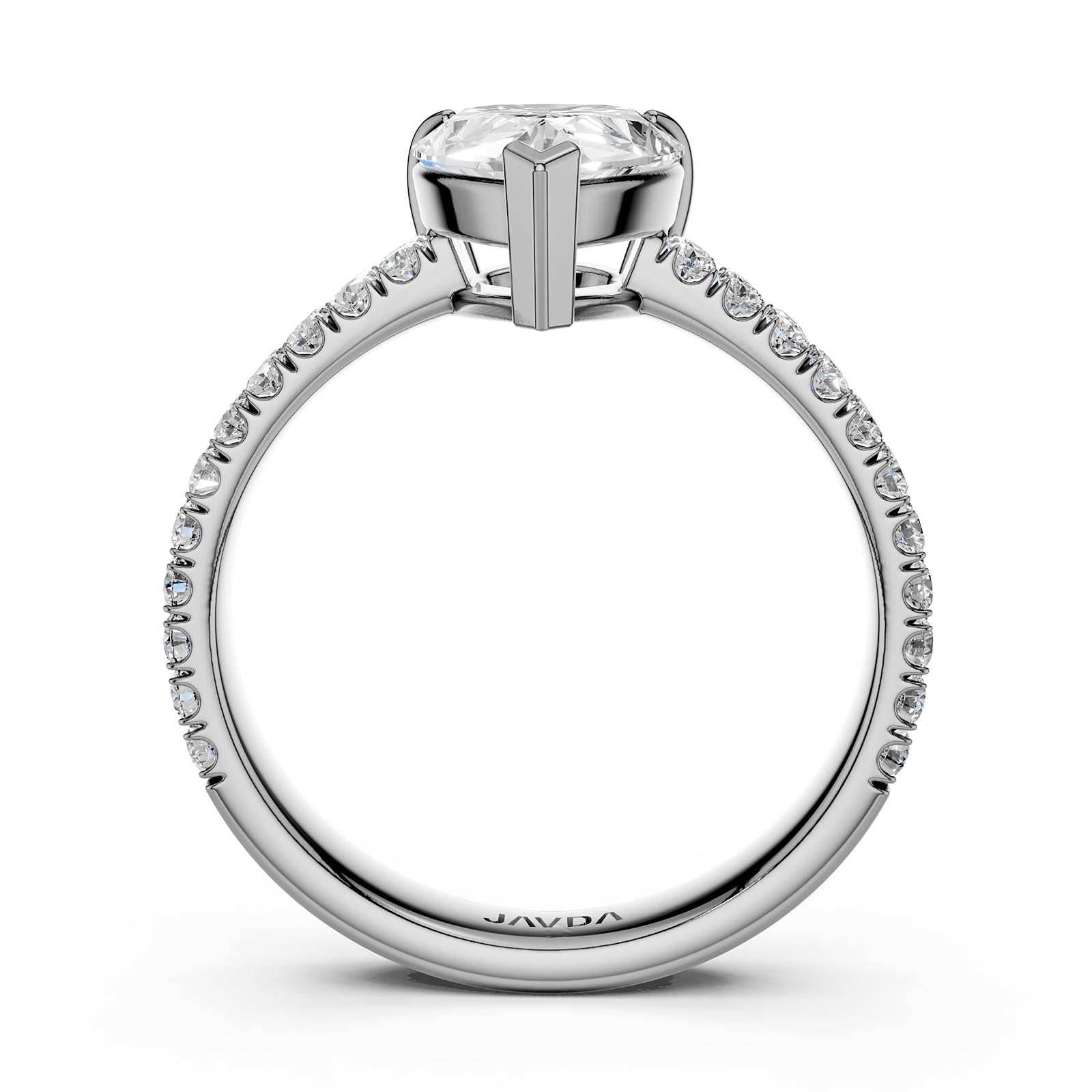 U Shape Prong Setting Lab Grown Diamond Engagement Ring IGI Certified 1.75 Ctw.