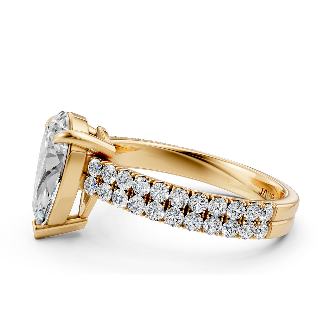 U Shape Prong Setting Lab Grown Diamond Engagement Ring IGI Certified 1.75 Ctw.