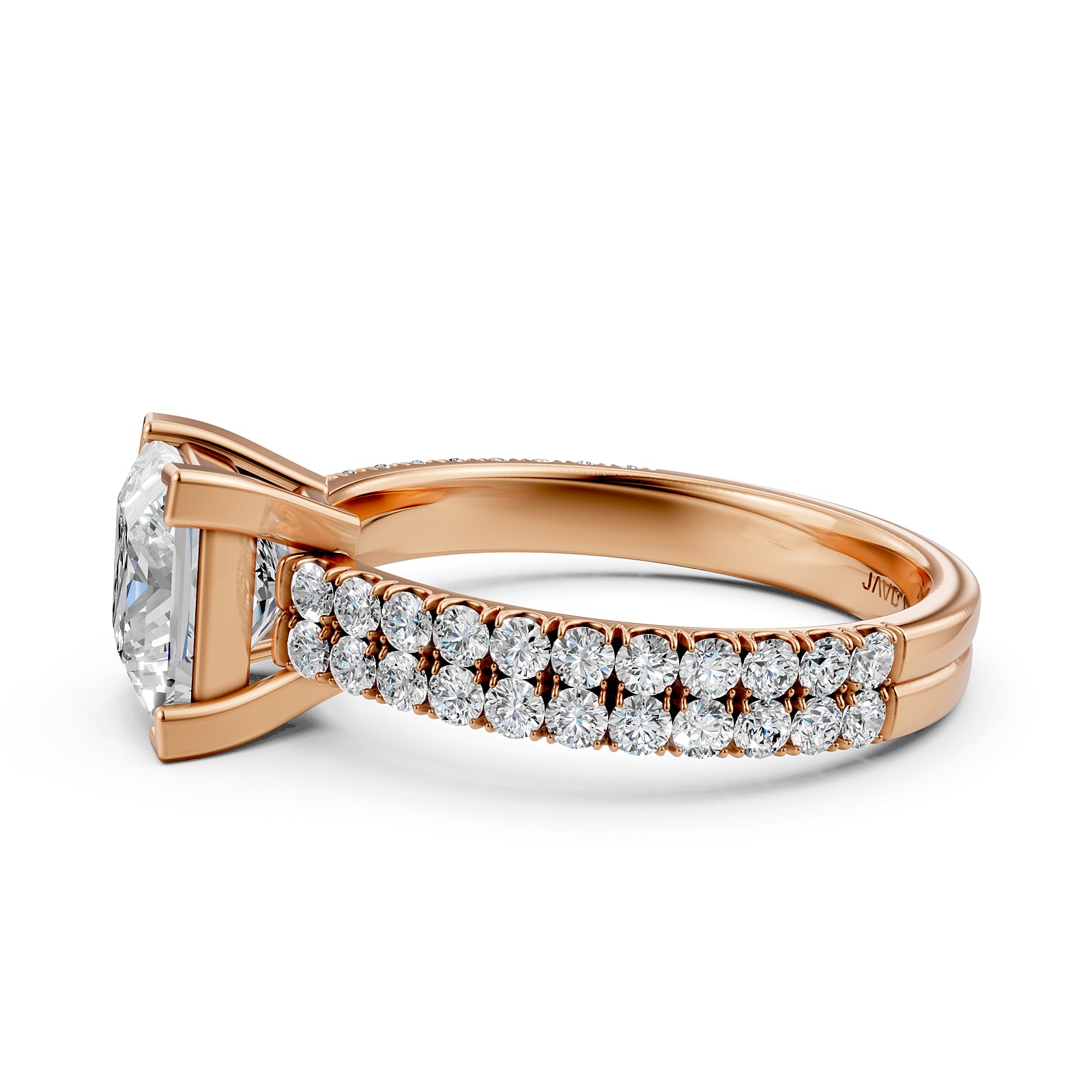 U Shape Prong Setting Lab Grown Diamond Engagement Ring IGI Certified 1.75 Ctw.