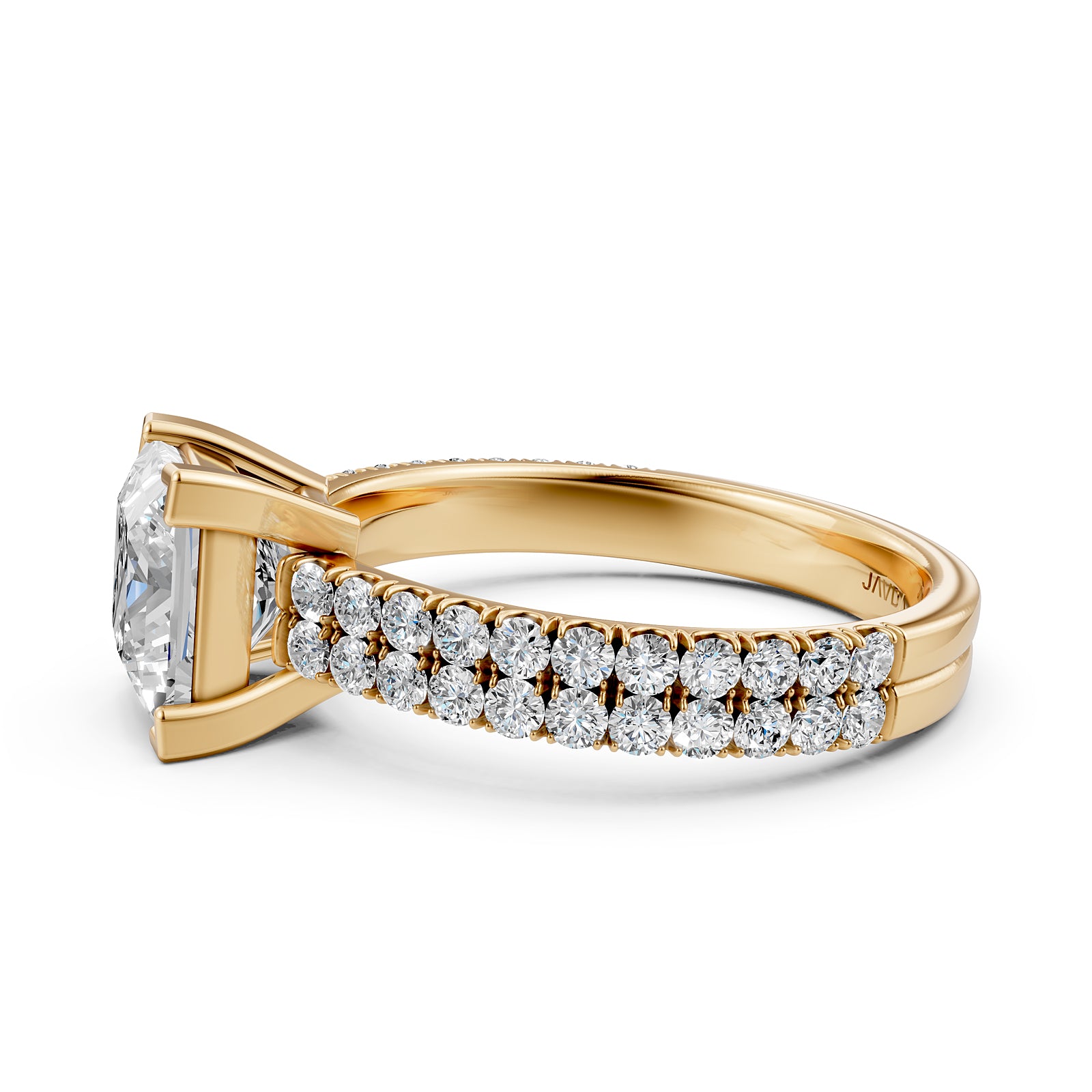 U Shape Prong Setting Lab Grown Diamond Engagement Ring IGI Certified 1.75 Ctw.