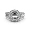 Halo Pave Set Round Lab Grown Diamond Engagement Round Semi Mount Elegant Ring 1.5 Ct with High-Quality Diamond