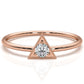 Triangle Milgrain Round Lab Diamond Fashion Anniversary Ring 0.10ctw.