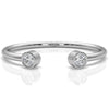 Minimalist Open Cuff Bezel Round Lab Diamond Fashion Ring 0.06ctw.