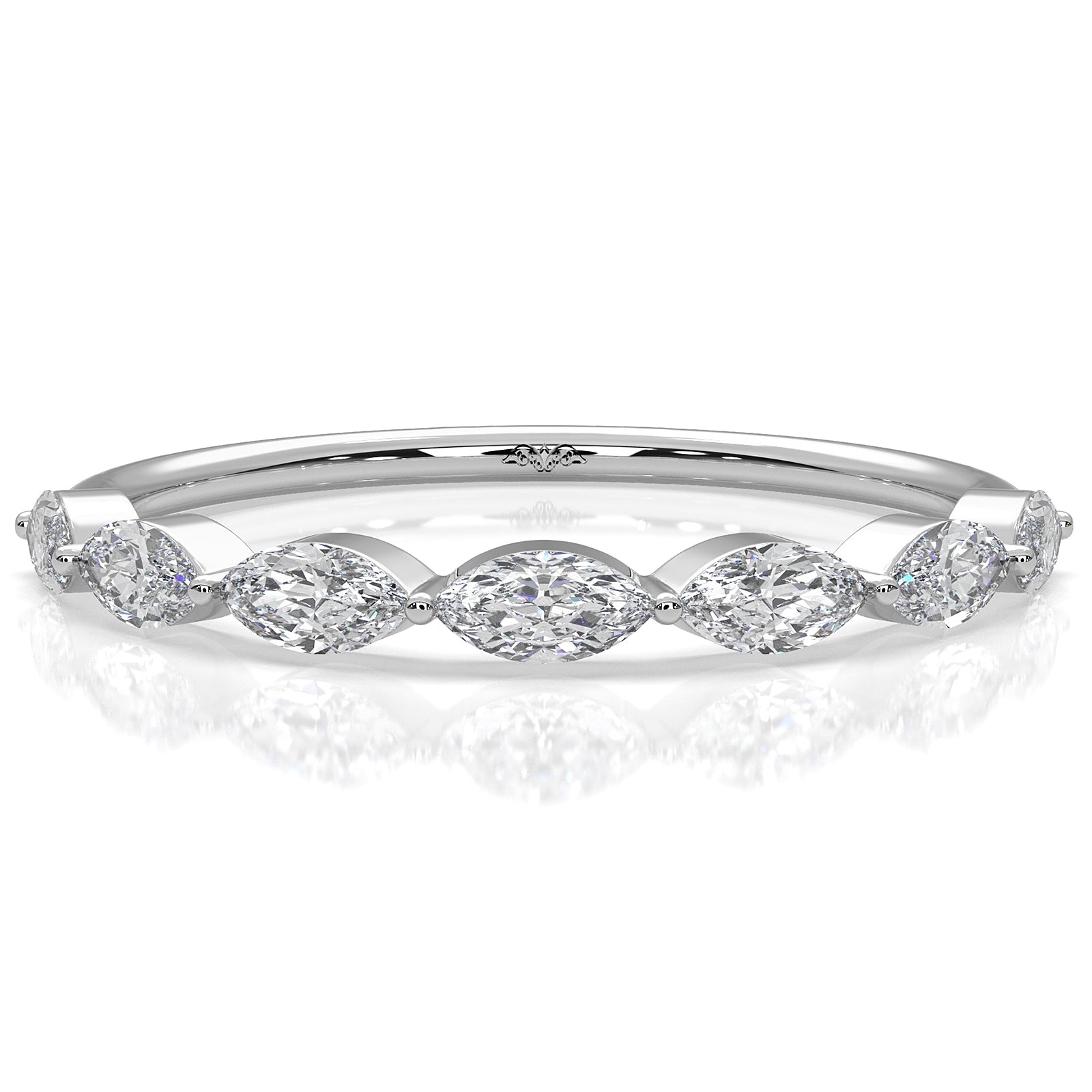 Stackable Marquise Lab Diamond Fashionable Anniversary Ring 0.54ctw.