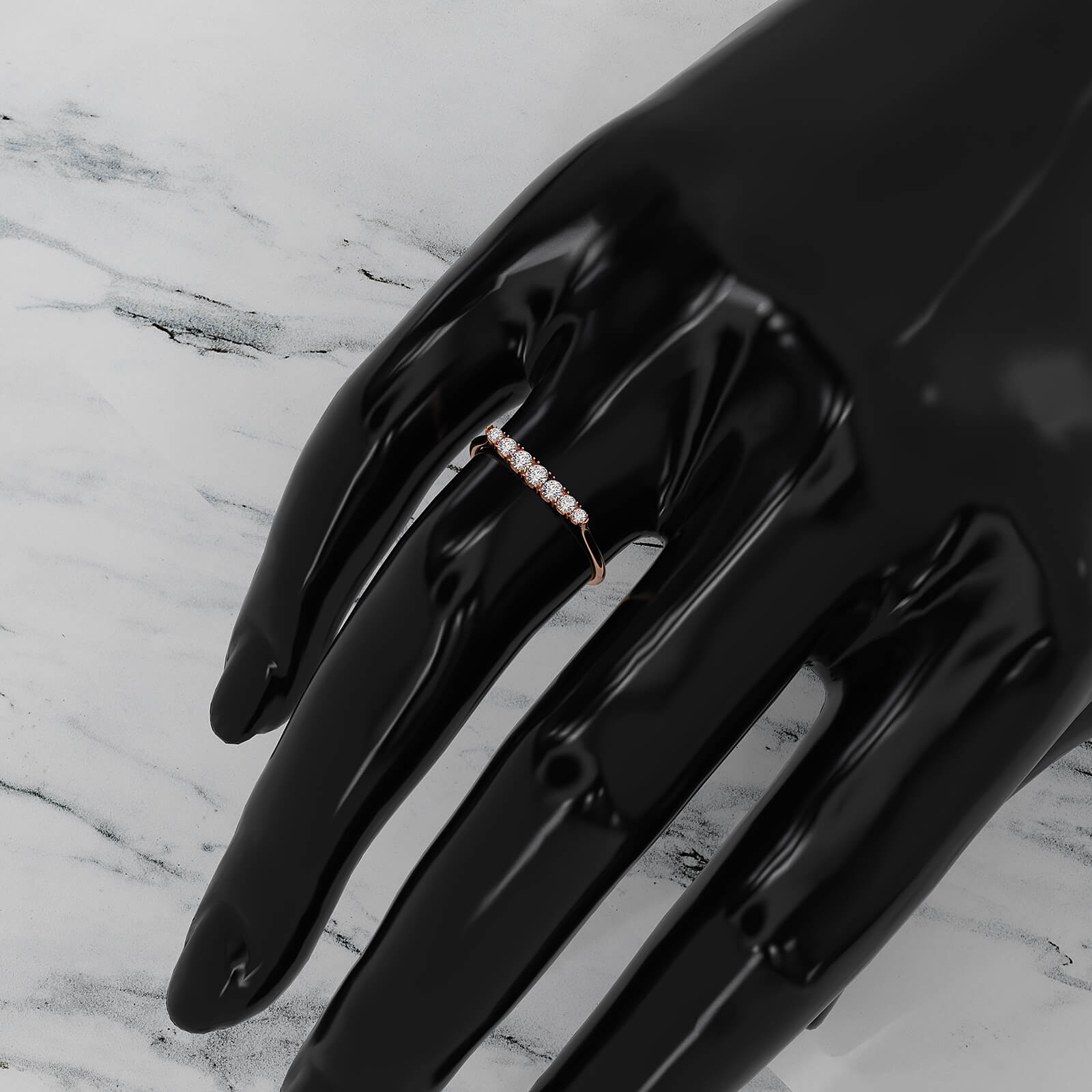 Euro Shank Sleek And Slim Round Lab Diamond Fashionable Ring 0.15ctw.