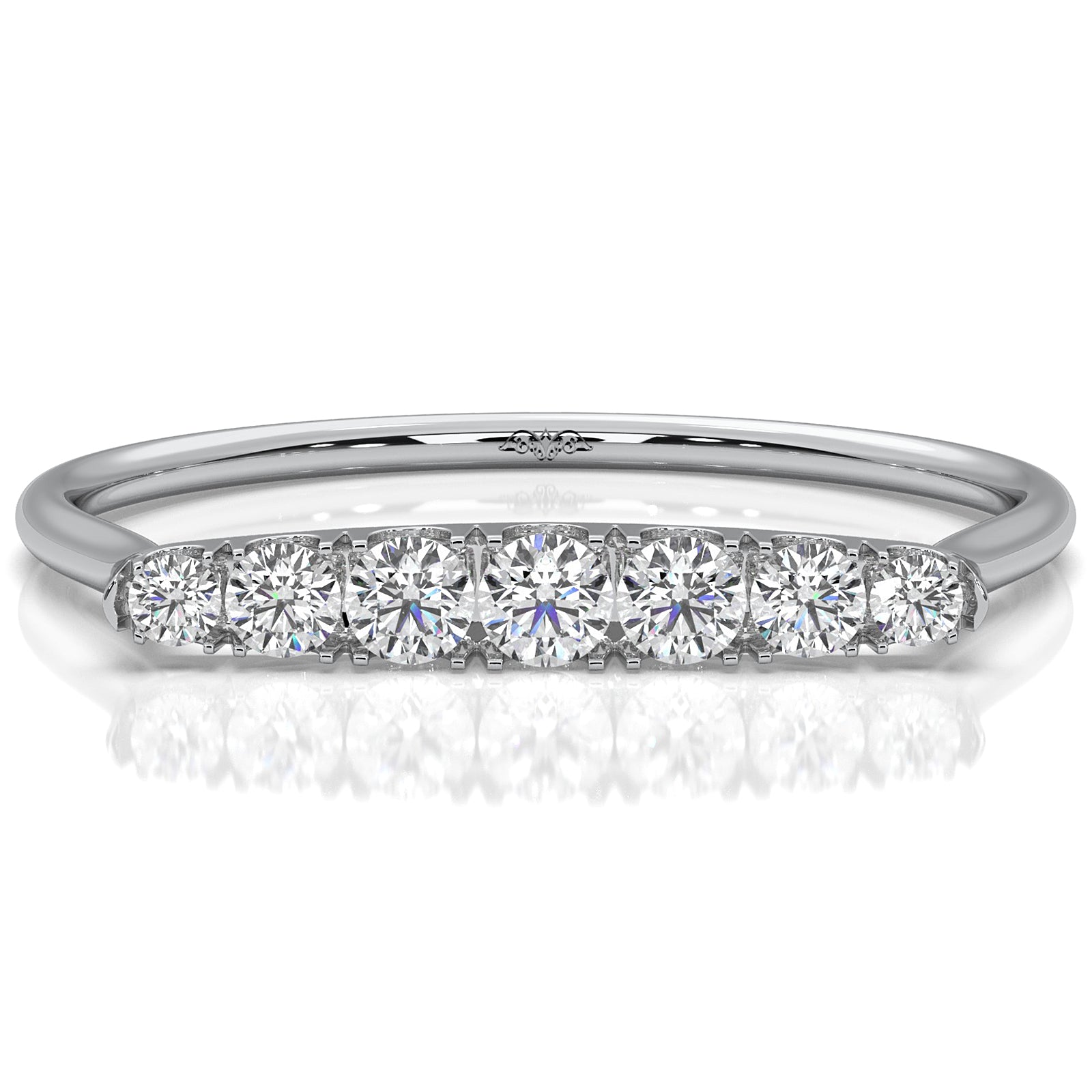 Euro Shank Sleek And Slim Round Lab Diamond Fashionable Ring 0.15ctw.
