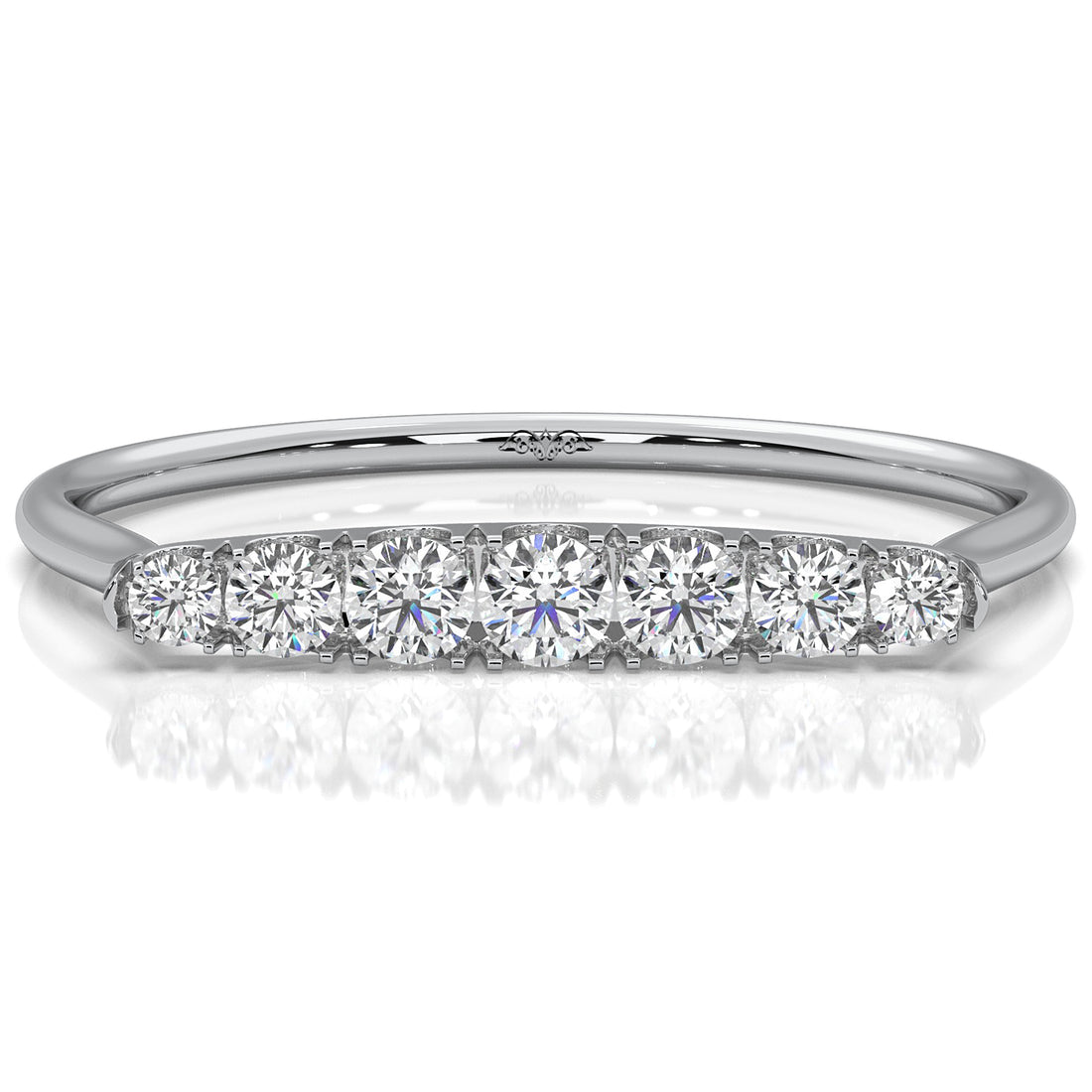 Euro Shank Sleek And Slim Round Lab Diamond Fashionable Ring 0.15ctw.