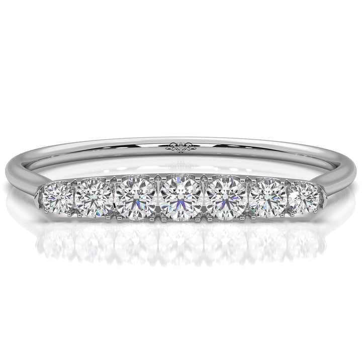 Euro Shank Sleek And Slim Round Lab Diamond Fashionable Ring 0.15ctw.