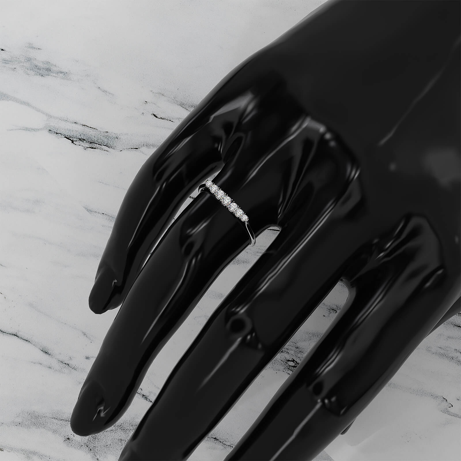 Euro Shank Sleek And Slim Round Lab Diamond Fashionable Ring 0.15ctw.