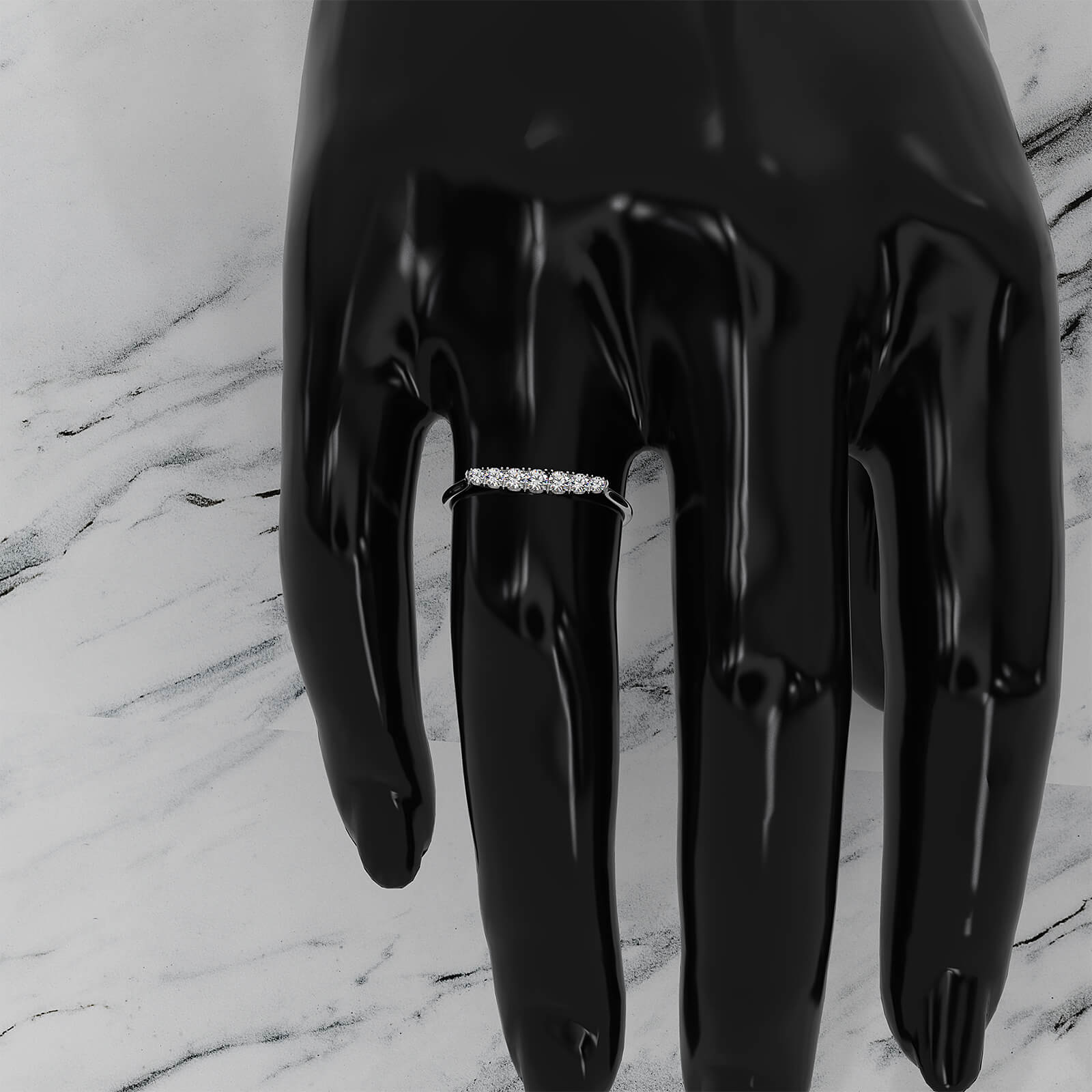 Euro Shank Sleek And Slim Round Lab Diamond Fashionable Ring 0.15ctw.