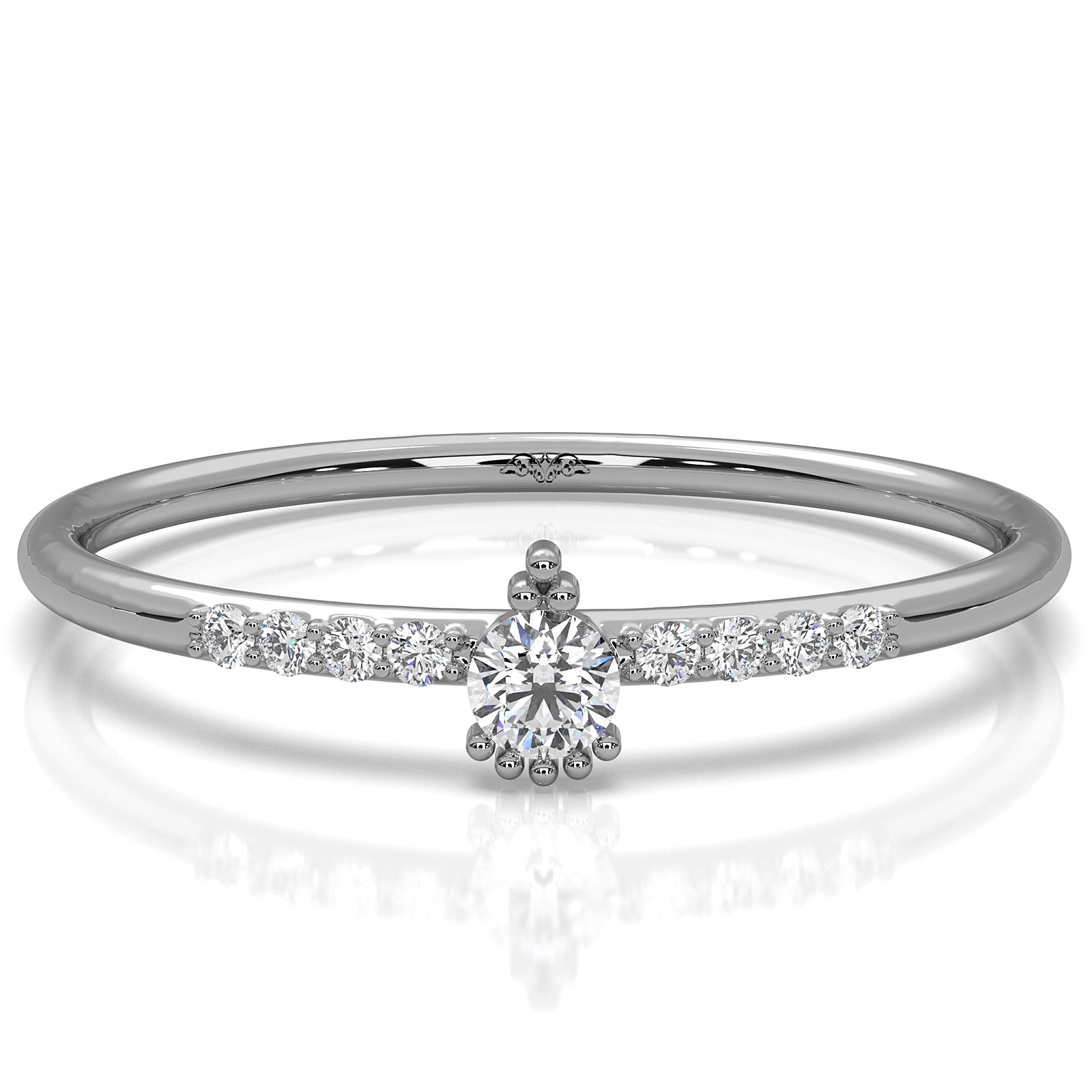Minimalist Stackable Round Lab Diamond Fashionable Ring 0.10ctw.