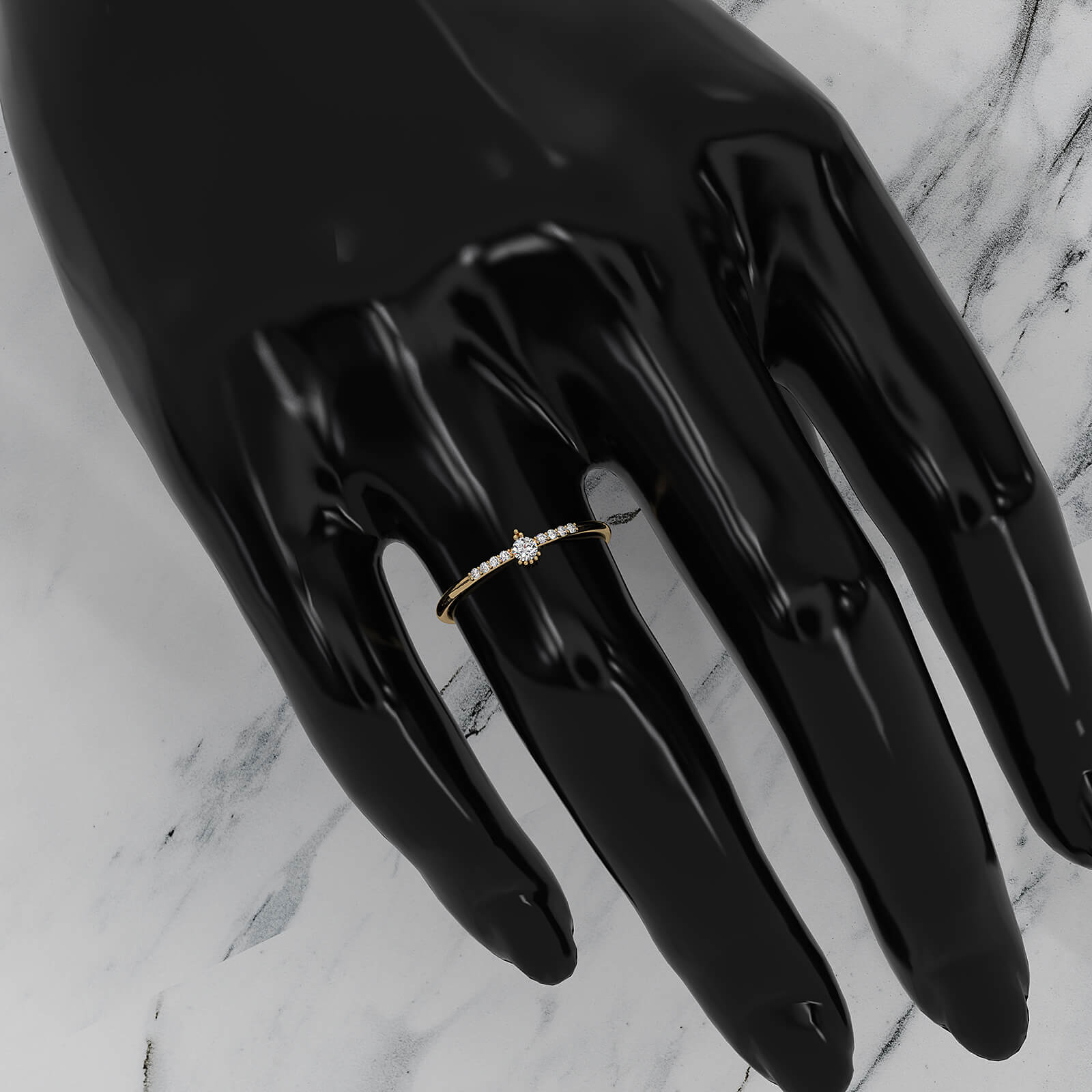 Minimalist Stackable Round Lab Diamond Fashionable Ring 0.10ctw.