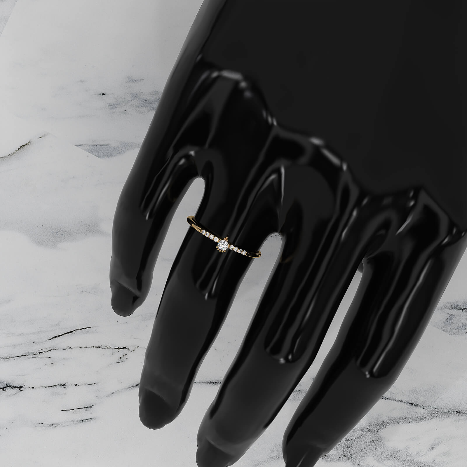 Minimalist Stackable Round Lab Diamond Fashionable Ring 0.10ctw.