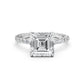 French Pave Set Lab Grown Diamond Engagement Ring 2.50 Ctw.