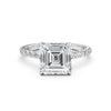 Asscher Diamond Engagement Ring crafted in 14k White Gold