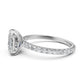 French Pave Set Lab Grown Diamond Engagement Ring 2.50 Ctw.