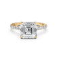French Pave Set Lab Grown Diamond Engagement Ring 2.50 Ctw.